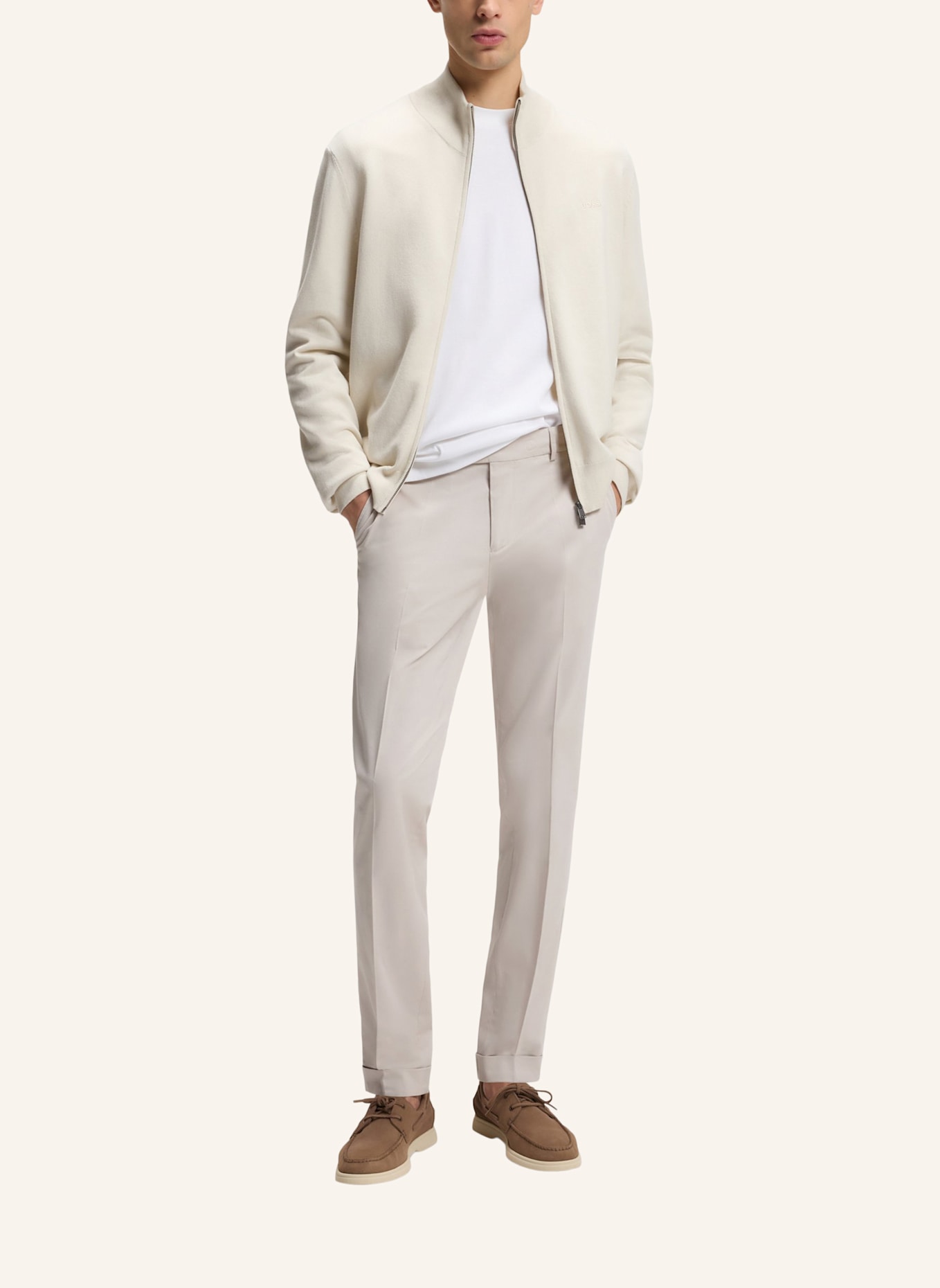 BOSS Business Hose H-GENIUS-TU-WG-262F Slim Fit: HELLGRAU