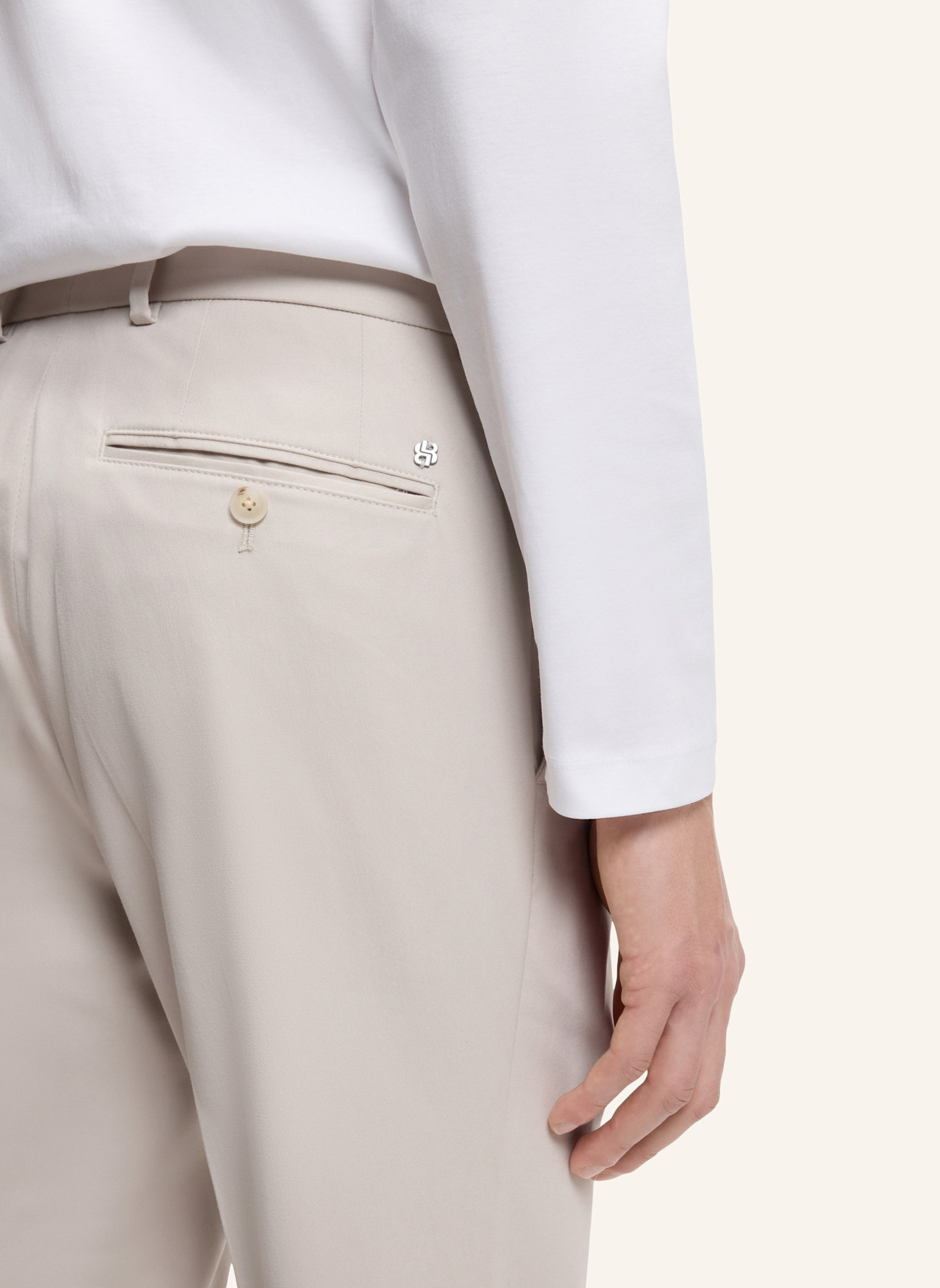 BOSS Business Hose H-GENIUS-TU-WG-262F Slim Fit: HELLGRAU