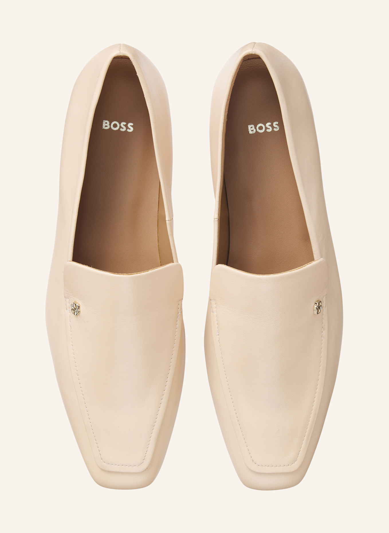 BOSS Flacher Schuh CHARLIZE_LOAFER_LTS: BEIGE