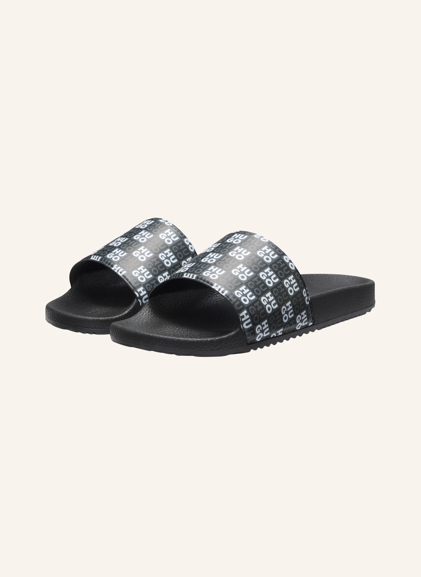 HUGO Sandale TIMEIN_SLID_CHKMN: SCHWARZ