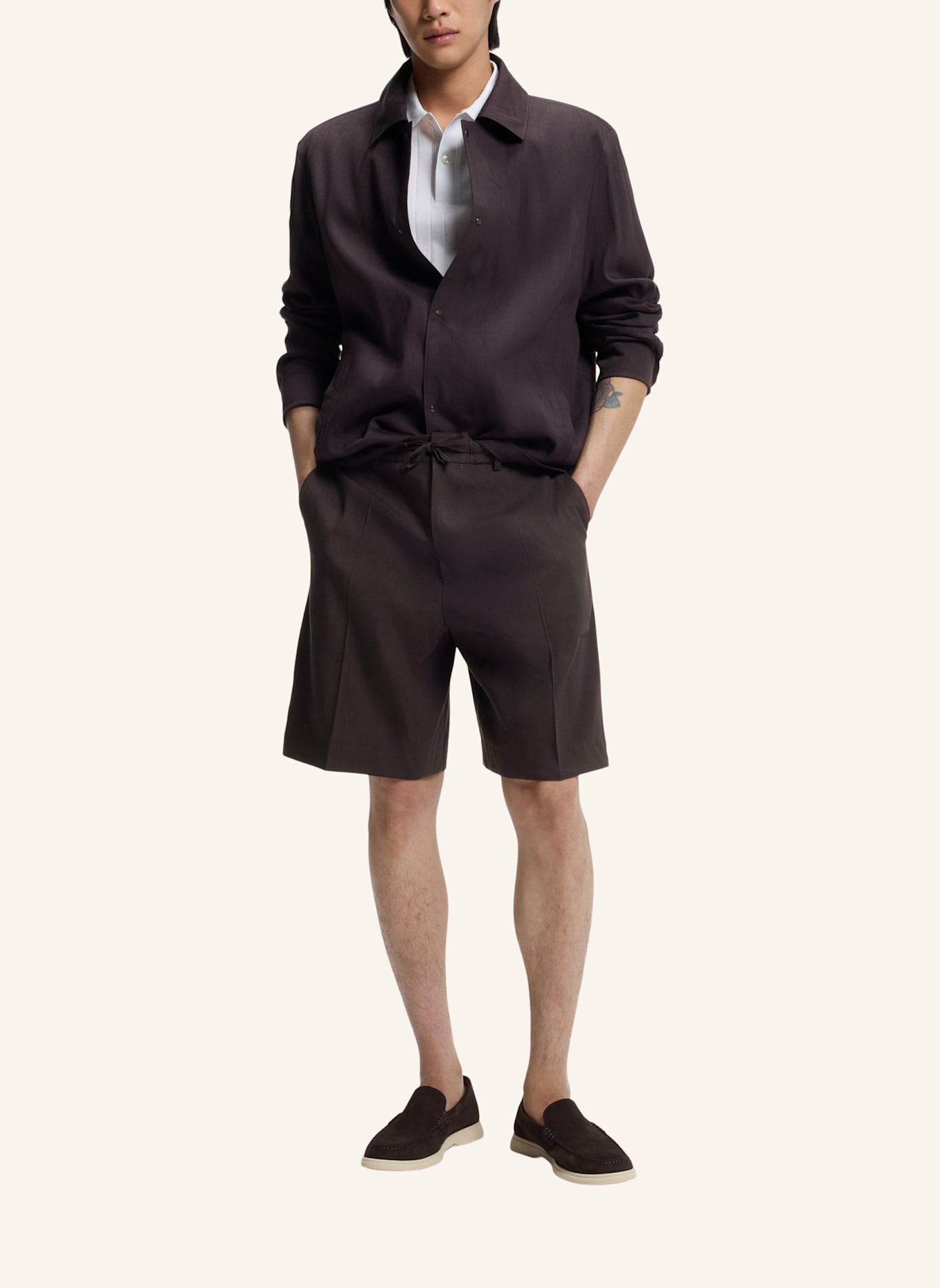 BOSS Business Hose P-PETER-RDS-S-WG-262 Relaxed Fit: DUNKELBRAUN