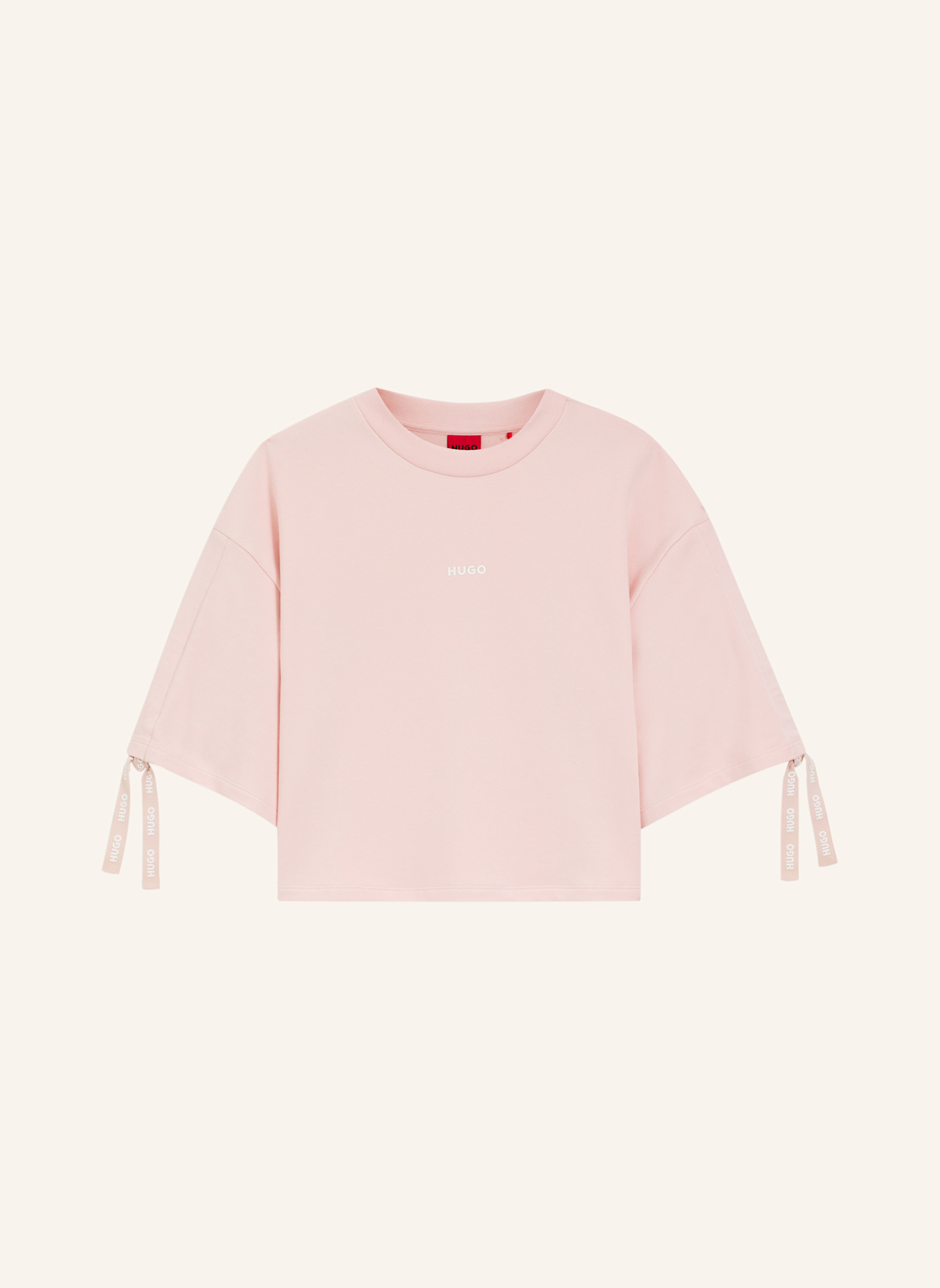 HUGO Loungewear Oberteil CASUAL_T-SHIRT Relaxed Fit: HELLROSA