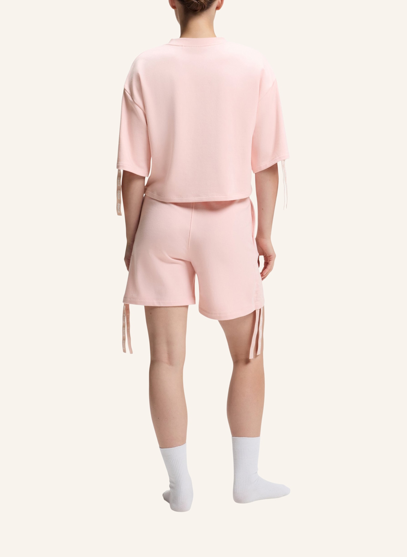 HUGO Loungewear Oberteil CASUAL_T-SHIRT Relaxed Fit: HELLROSA