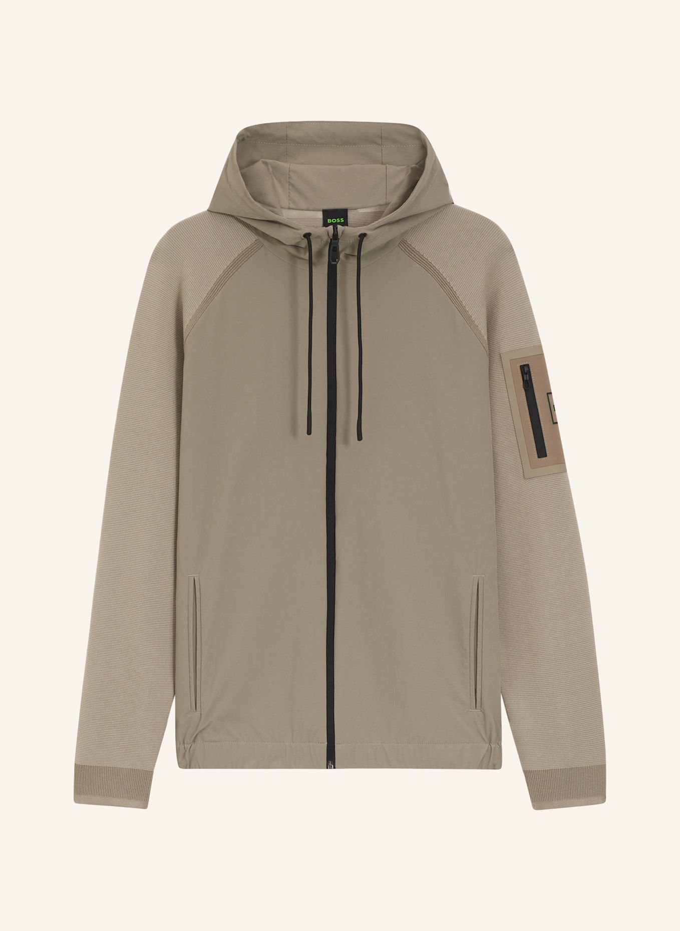 BOSS Casual Jacke KN_GLOBE HY Regular Fit: HELLGRÜN