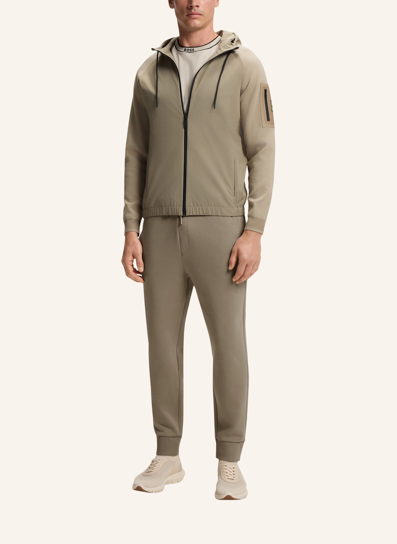 BOSS Casual Jacke KN_GLOBE HY Regular Fit: HELLGRÜN