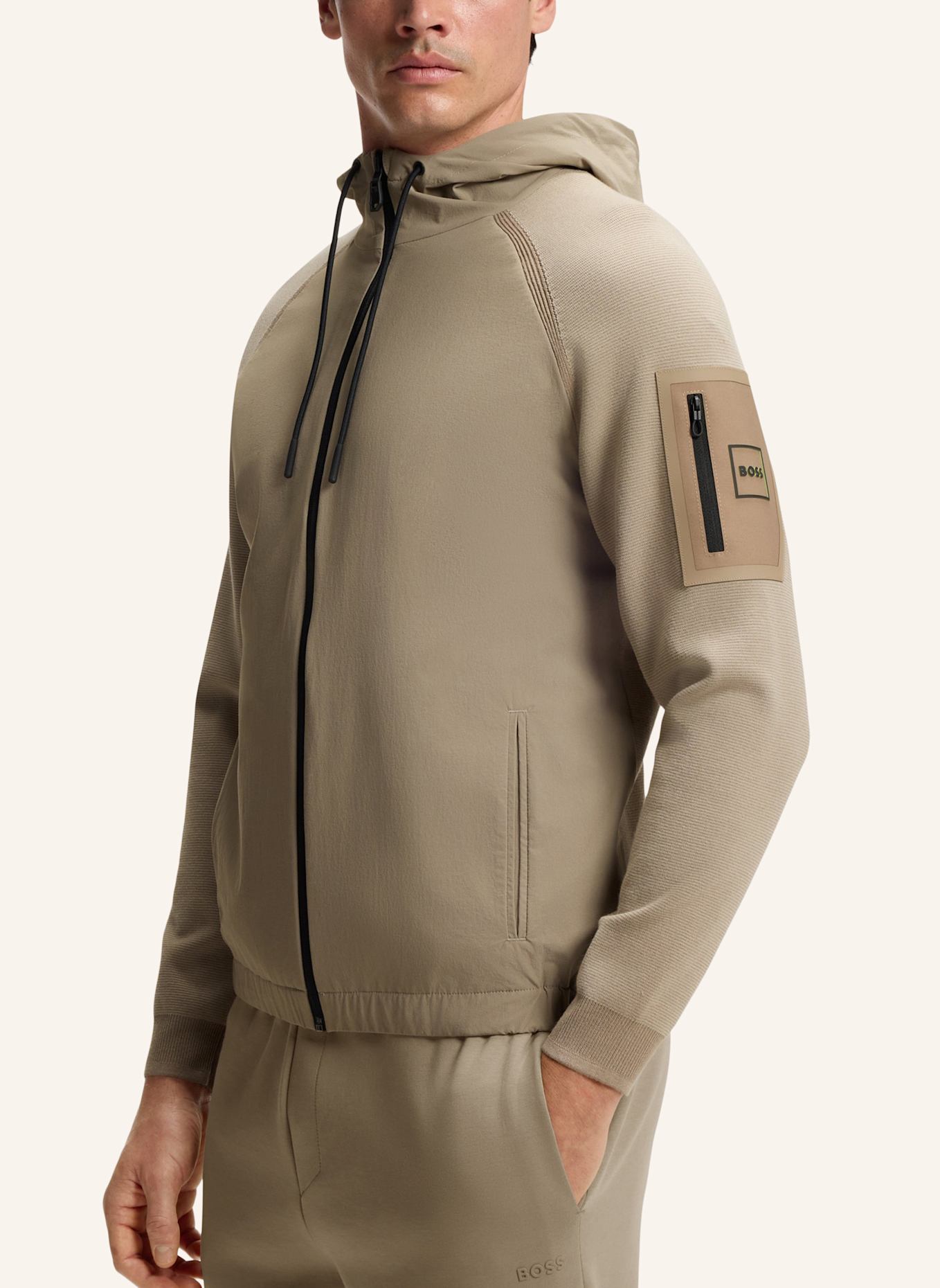 BOSS Casual Jacke KN_GLOBE HY Regular Fit: HELLGRÜN