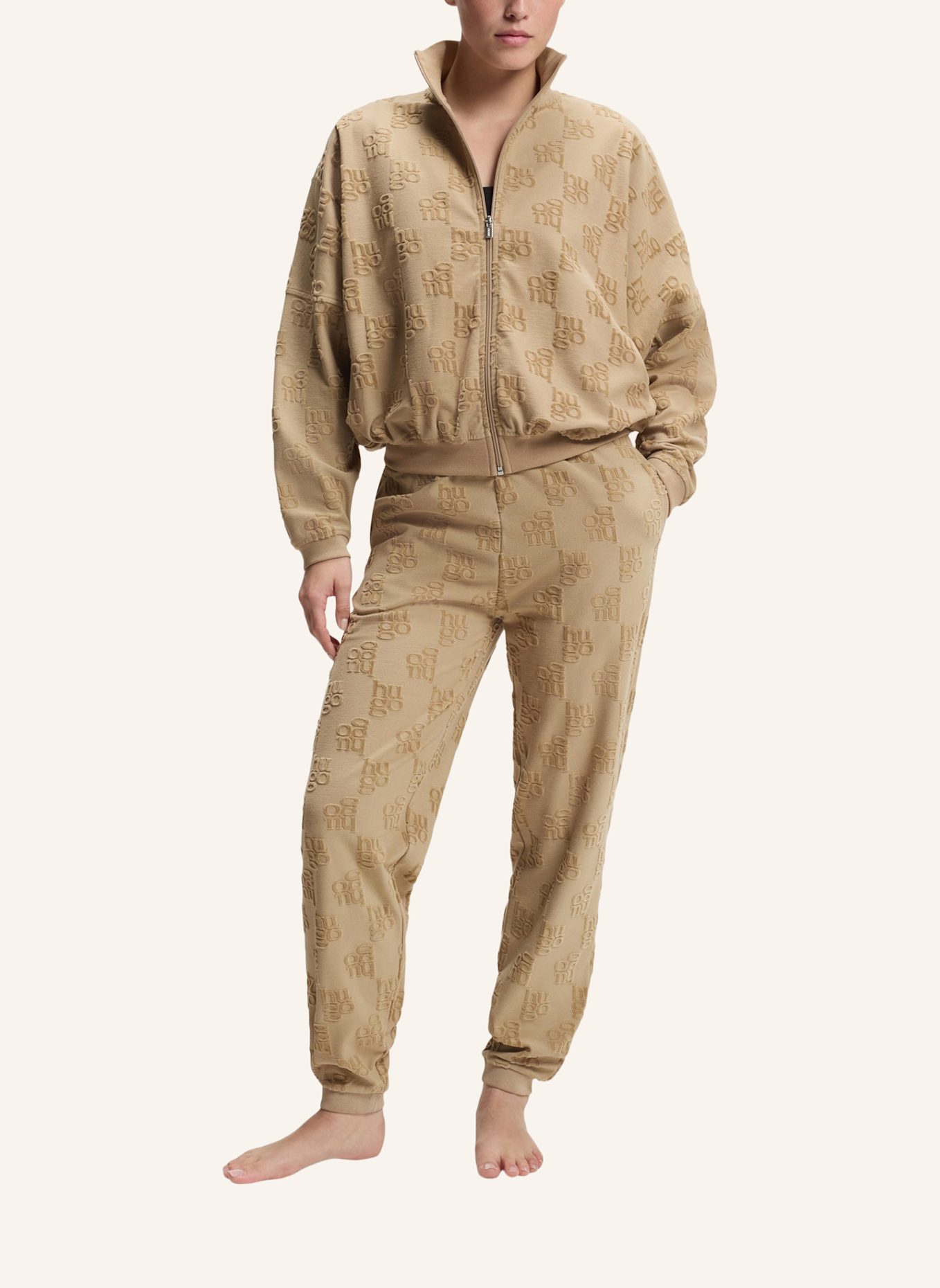 HUGO Loungewear Unterteil TERRYMONOGRAM_PANTS: HELLBRAUN