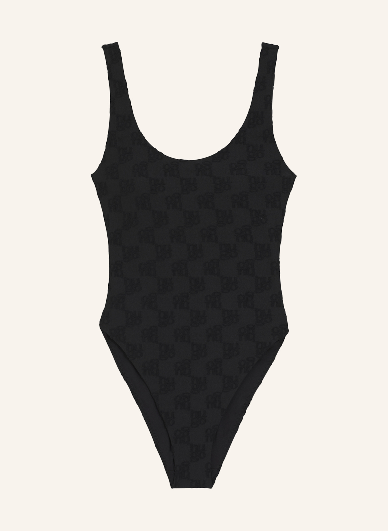 HUGO Badeanzug TERRY MONO_SWIMSUITS: SCHWARZ