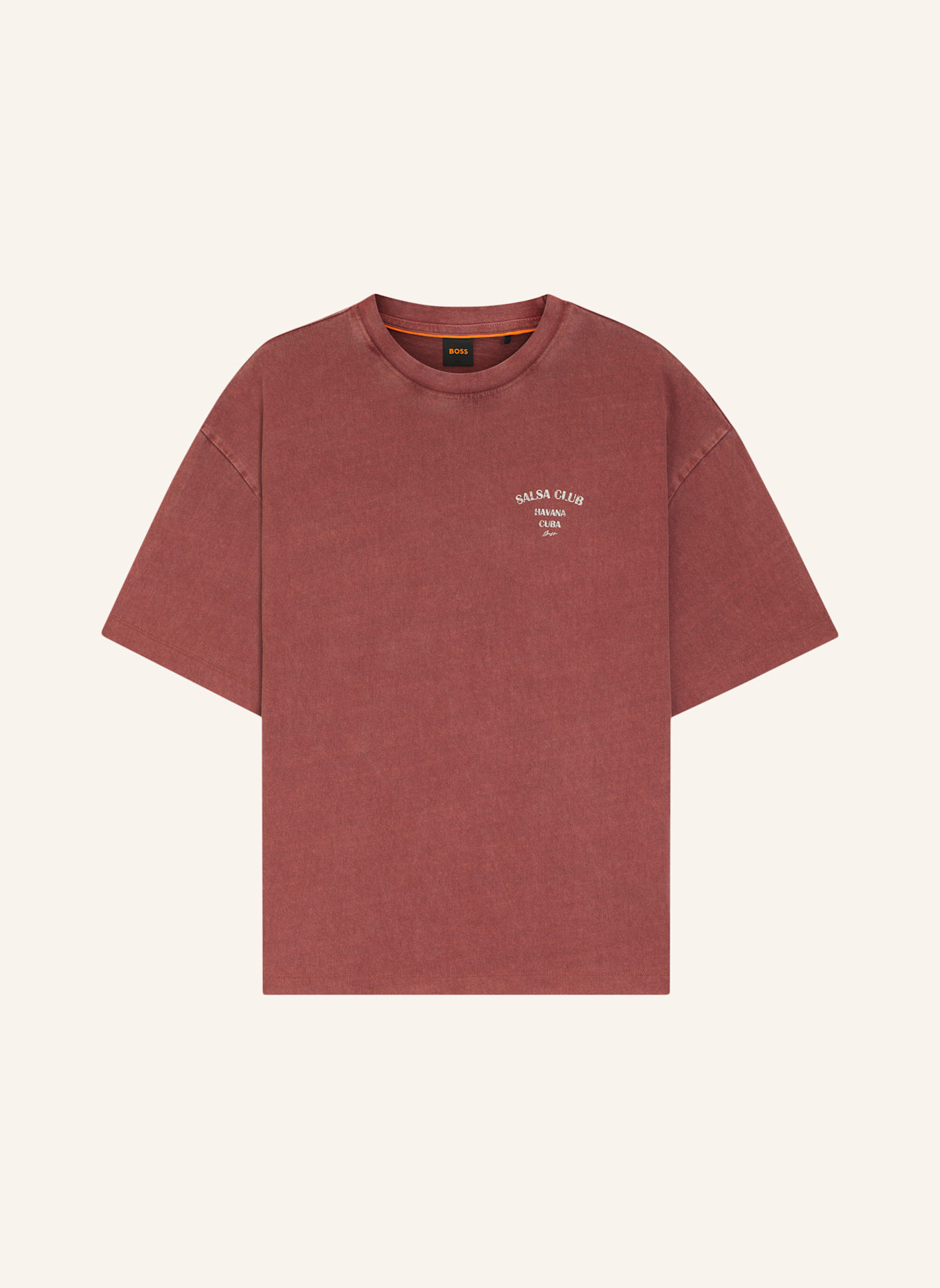 BOSS T-Shirt C_EBOYS_2 Relaxed Fit: DUNKELROT