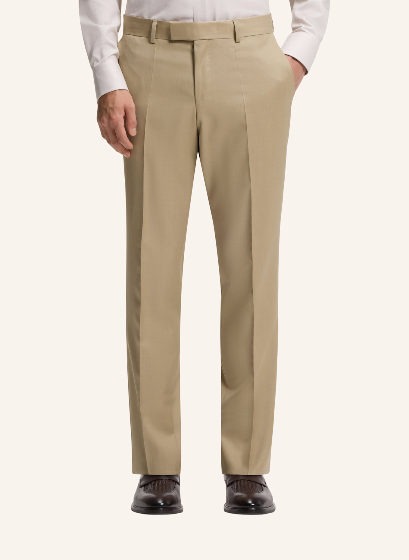 BOSS Business Anzug H-HUGE-3PCS-253 Slim Fit: BEIGE