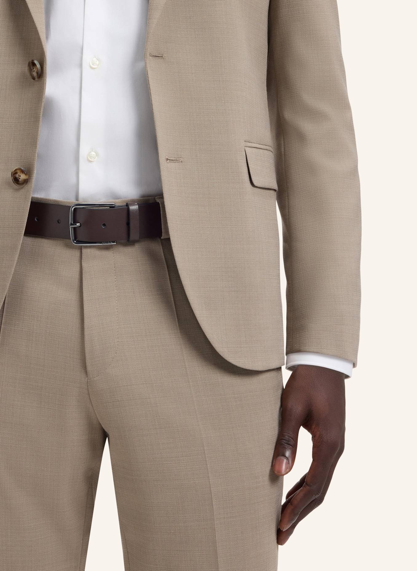 HUGO Business Gürtel GERIK_SZ35: DUNKELBRAUN