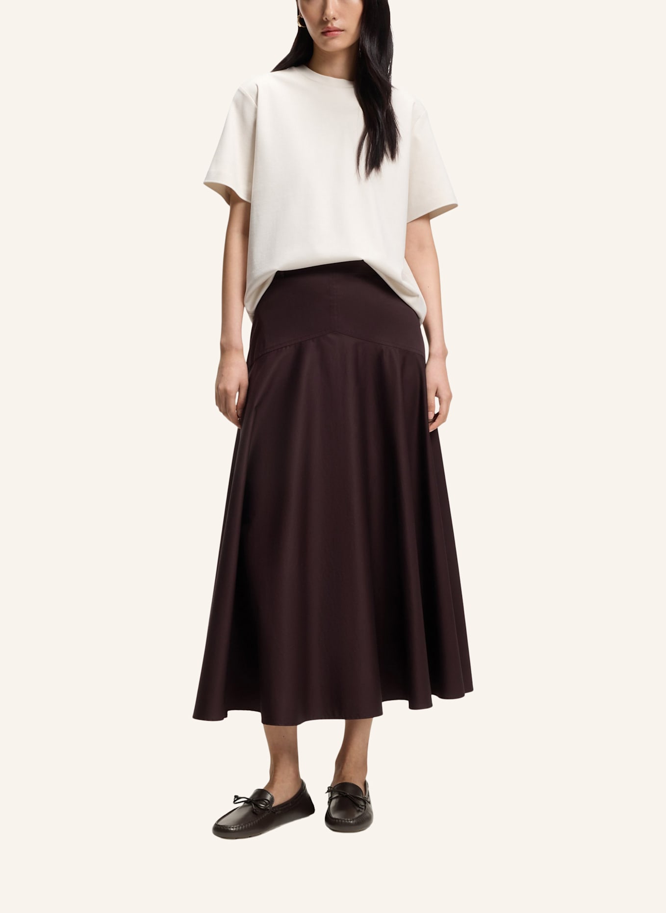 BOSS Flacher Schuh ROXANNE_DRIVER_NA: DUNKELBRAUN