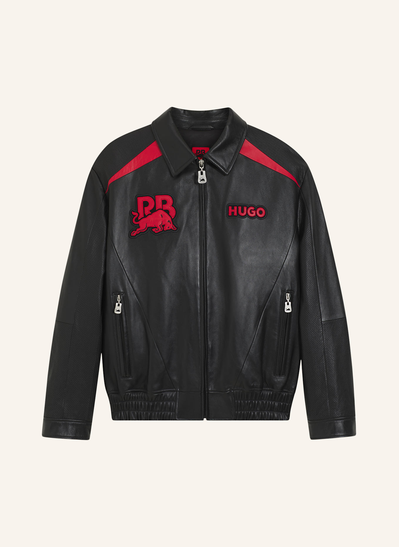 HUGO Lederjacke LUGOR_RB: SCHWARZ
