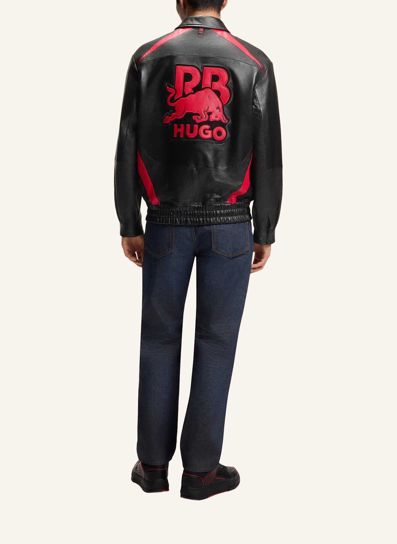 HUGO Lederjacke LUGOR_RB: SCHWARZ