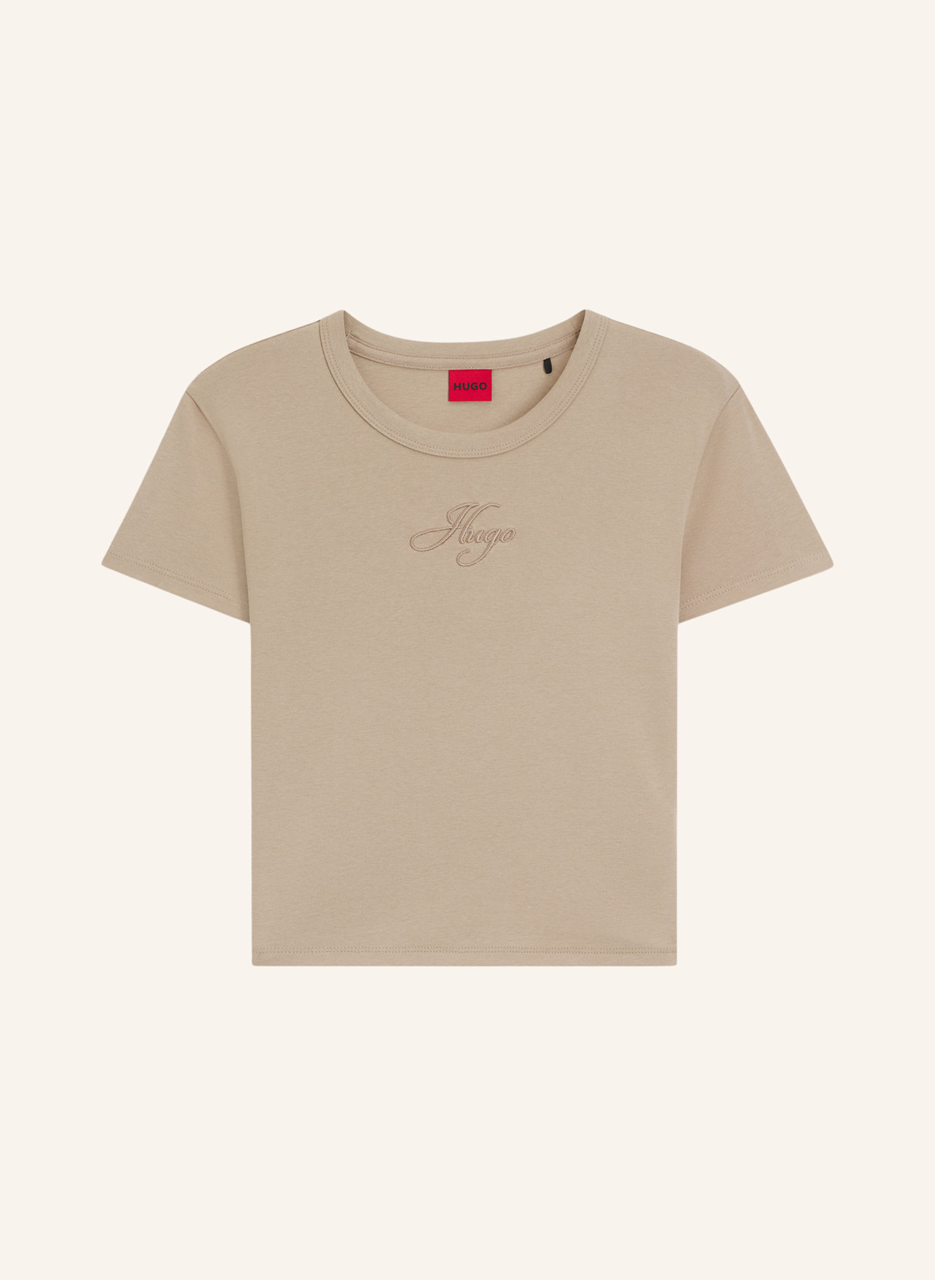 HUGO T-Shirt DELANOR_3: HELLBRAUN