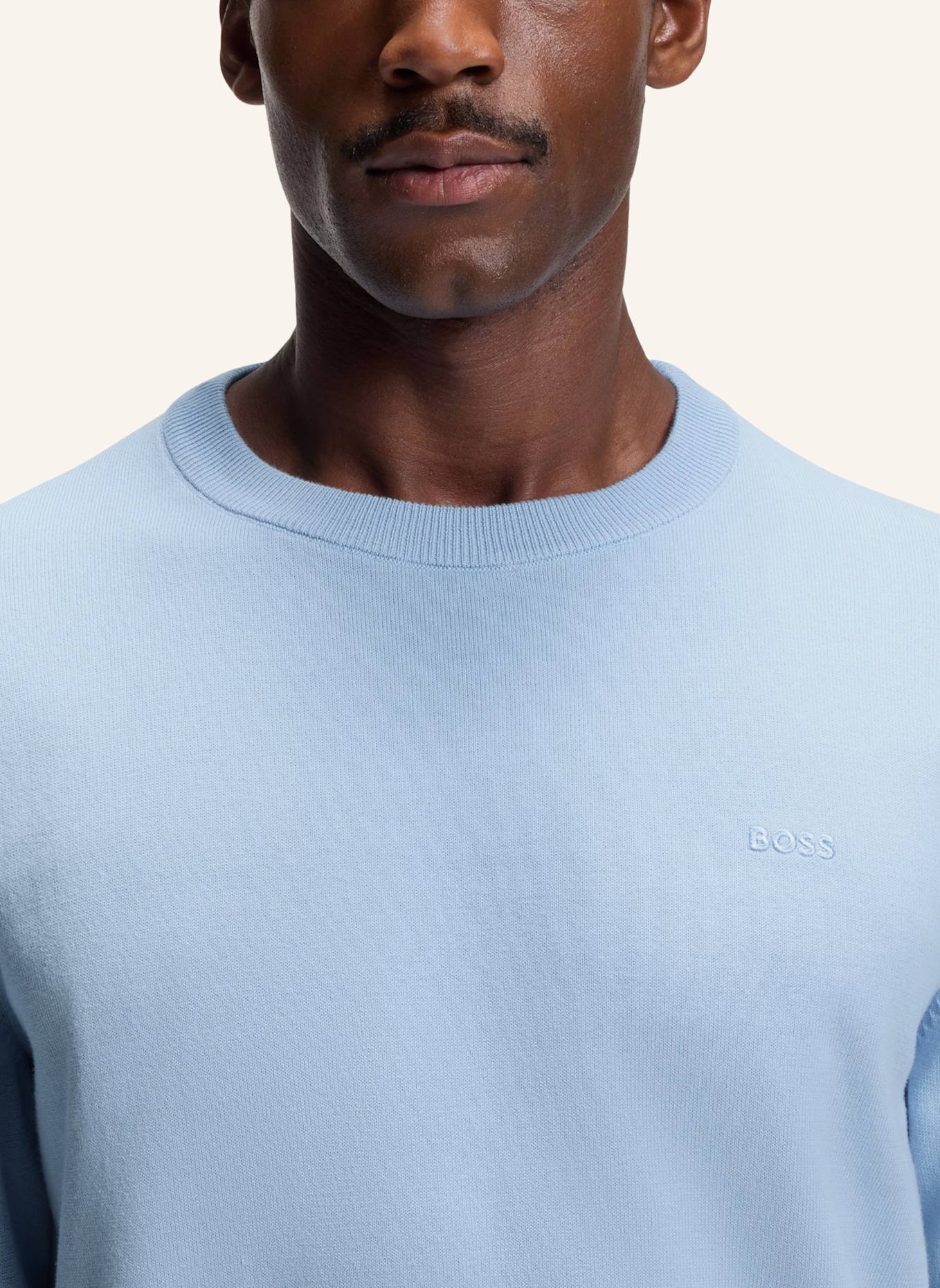 BOSS Pullover UPACAS-L Regular Fit: HELLBLAU