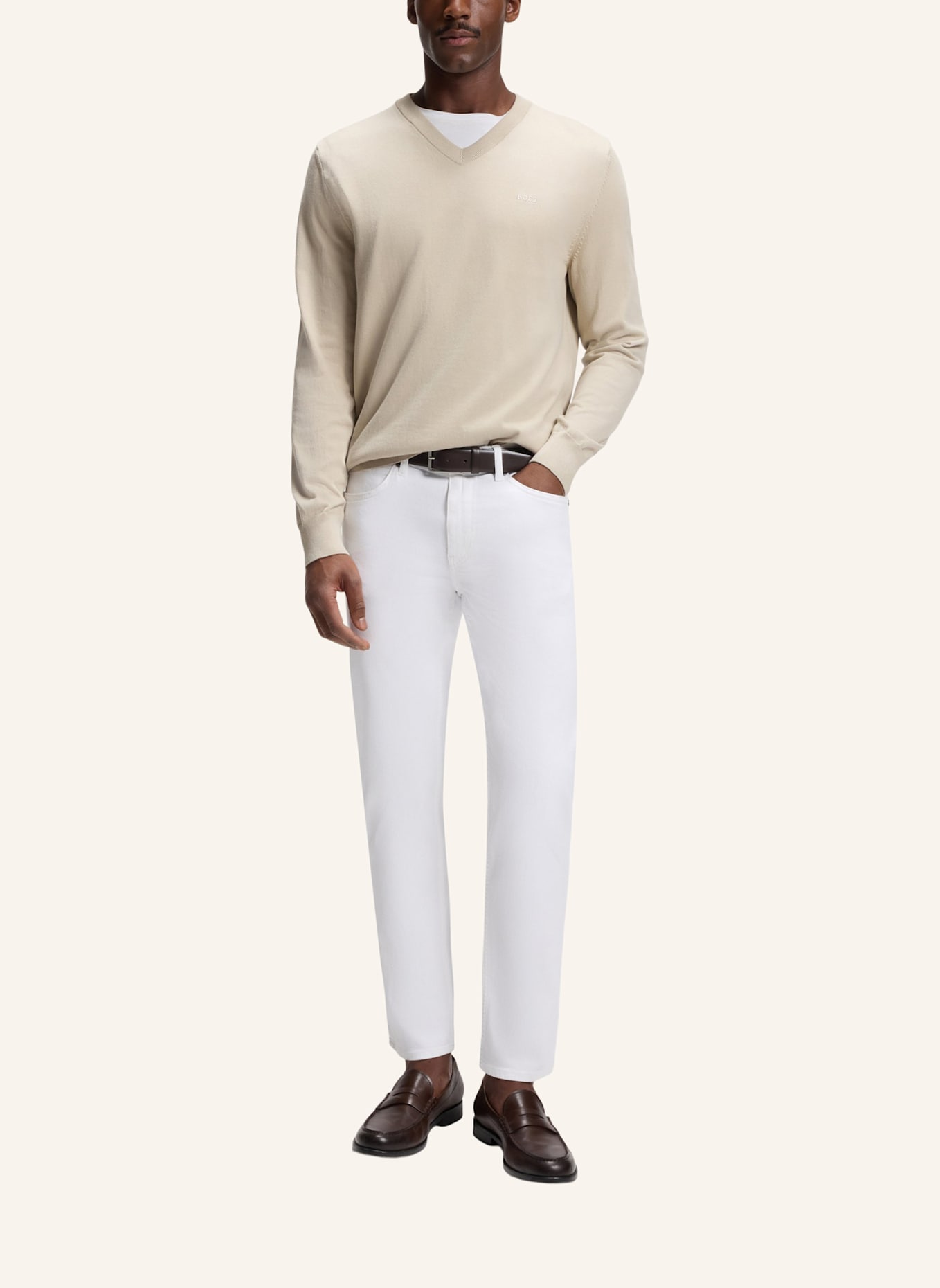 BOSS Jeans H-DELAWARE Slim Fit: WEISS