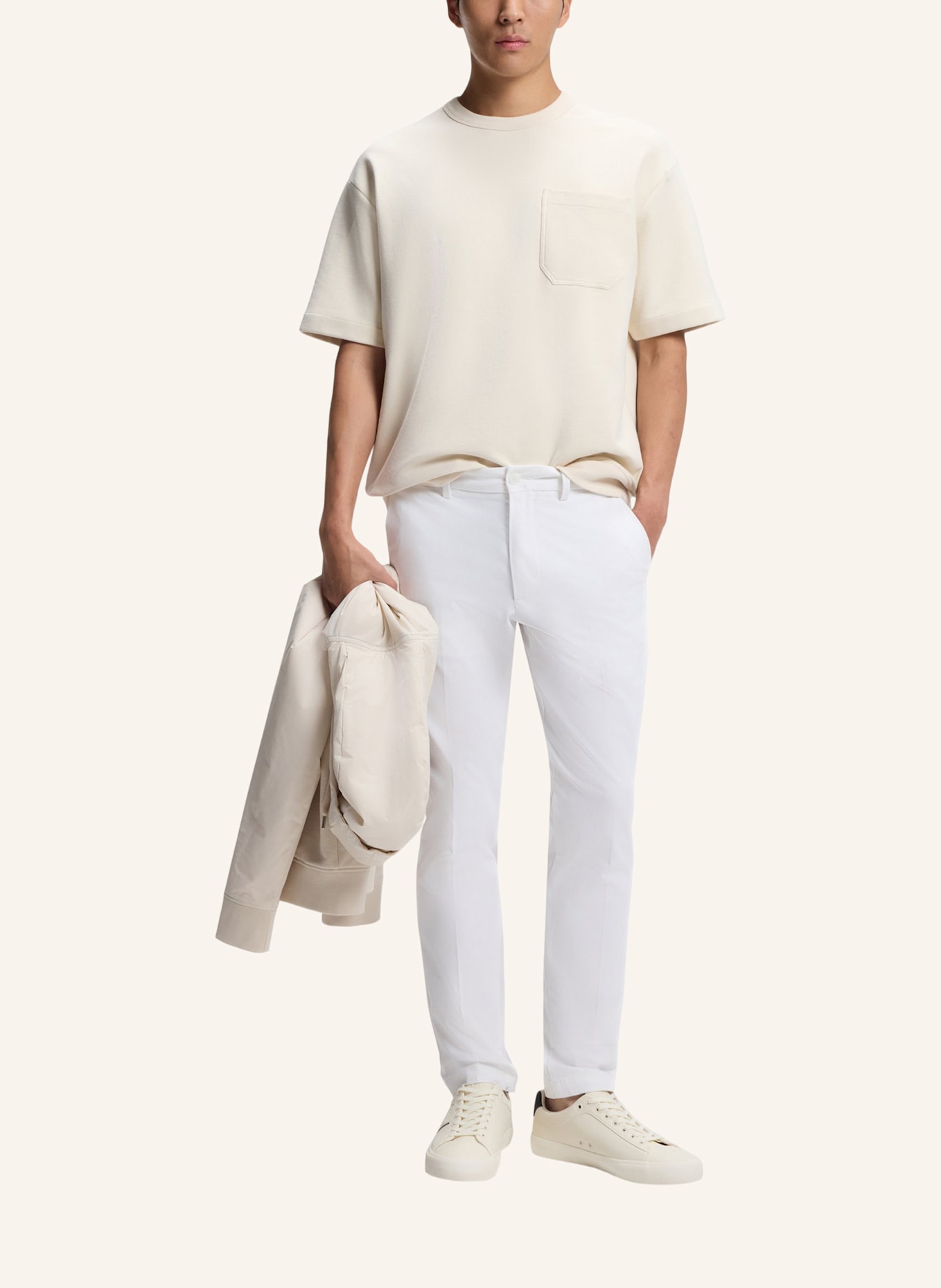 BOSS T-Shirt C-TAMES 32 Regular Fit: WEISS