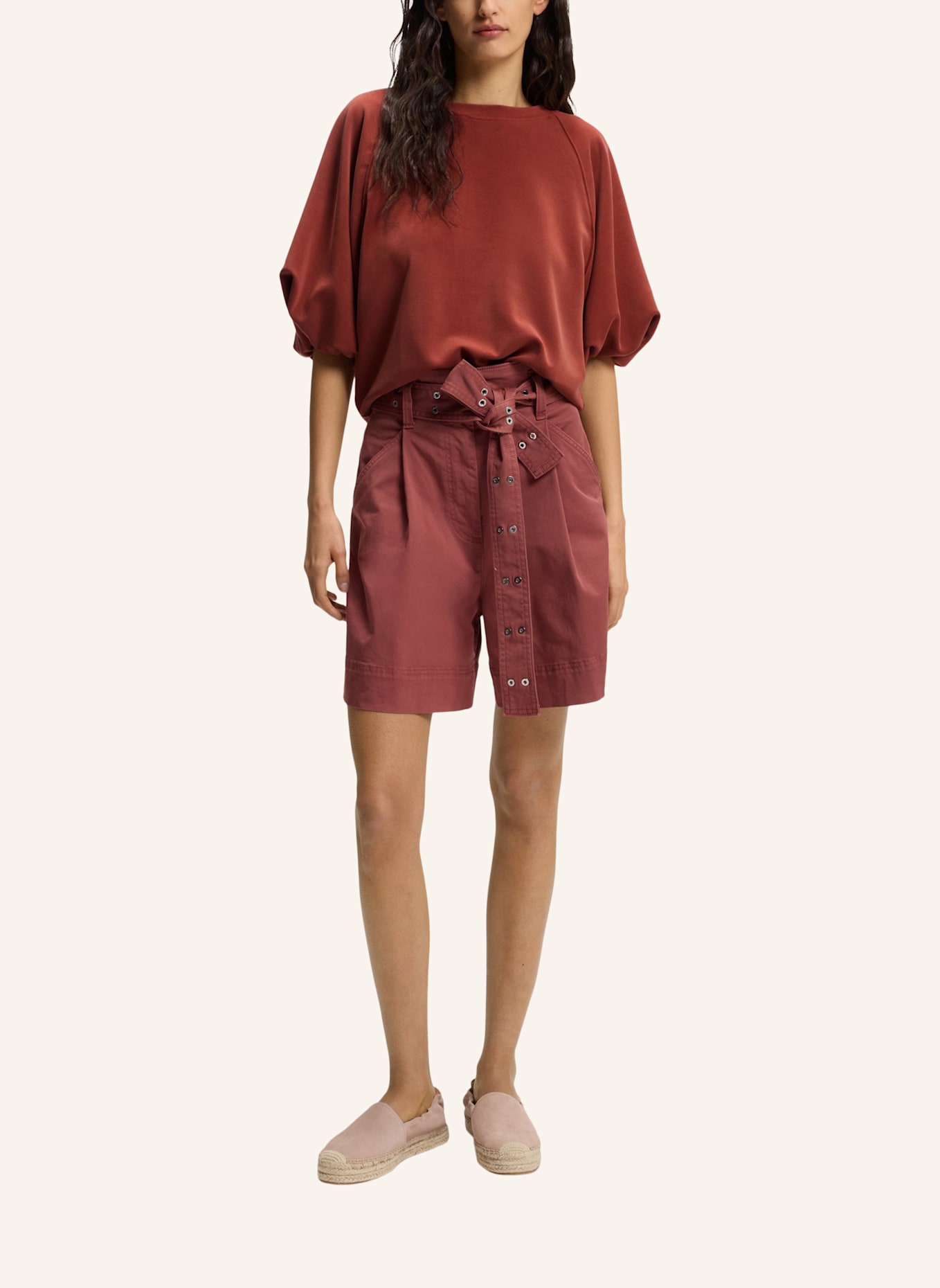 BOSS Sweatshirt C_ETAMI Oversize Fit: DUNKELROT