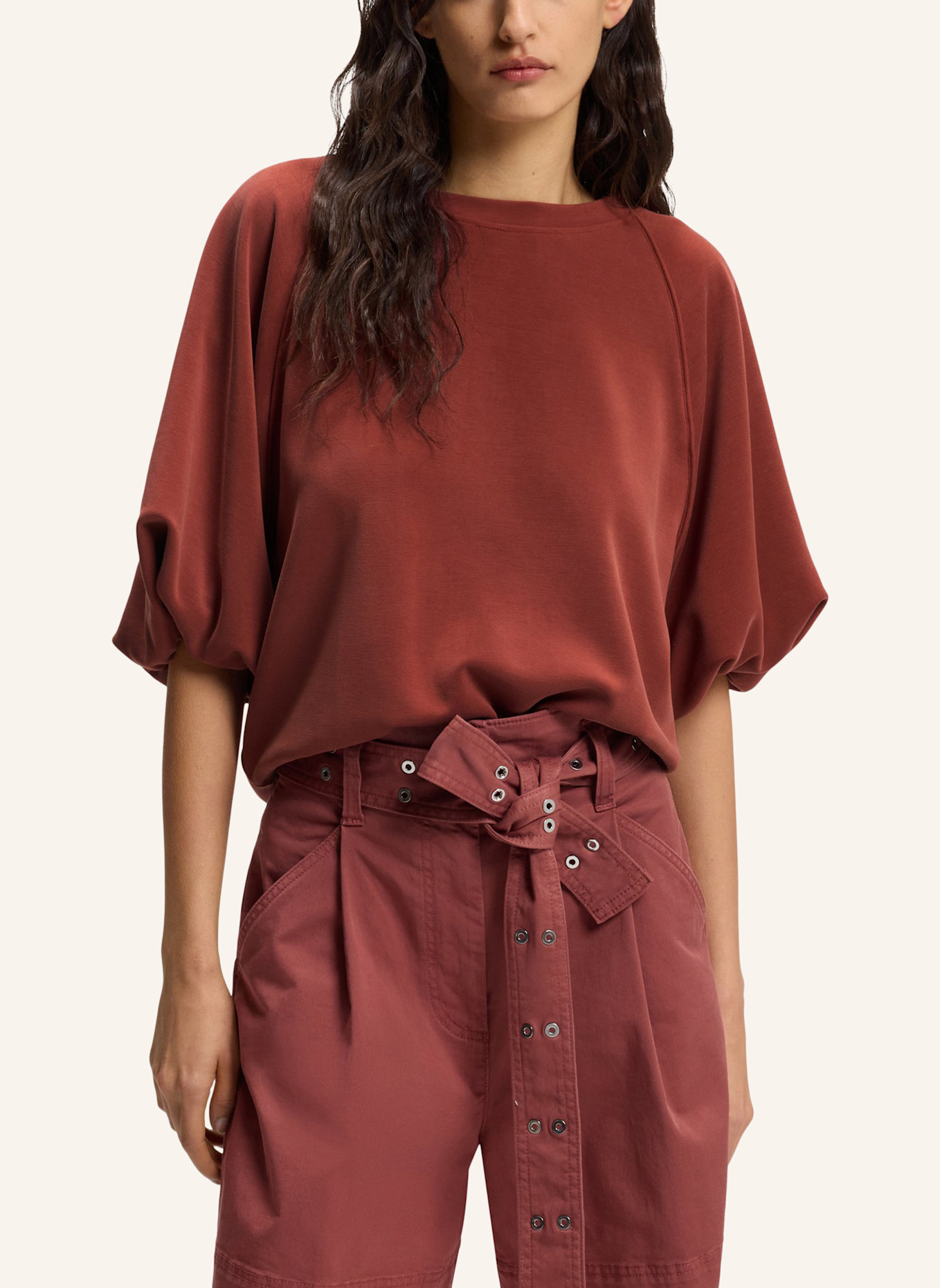 BOSS Sweatshirt C_ETAMI Oversize Fit: DUNKELROT