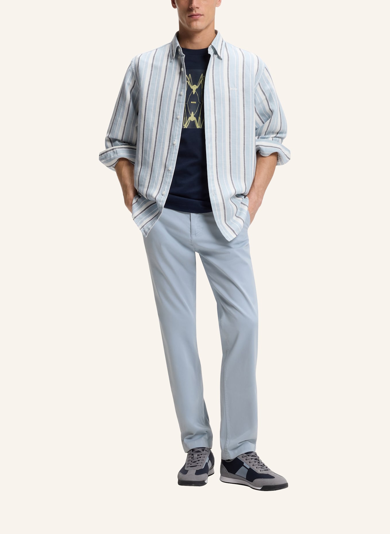 BOSS Chino REGULAR-1 Regular Fit: HELLBLAU