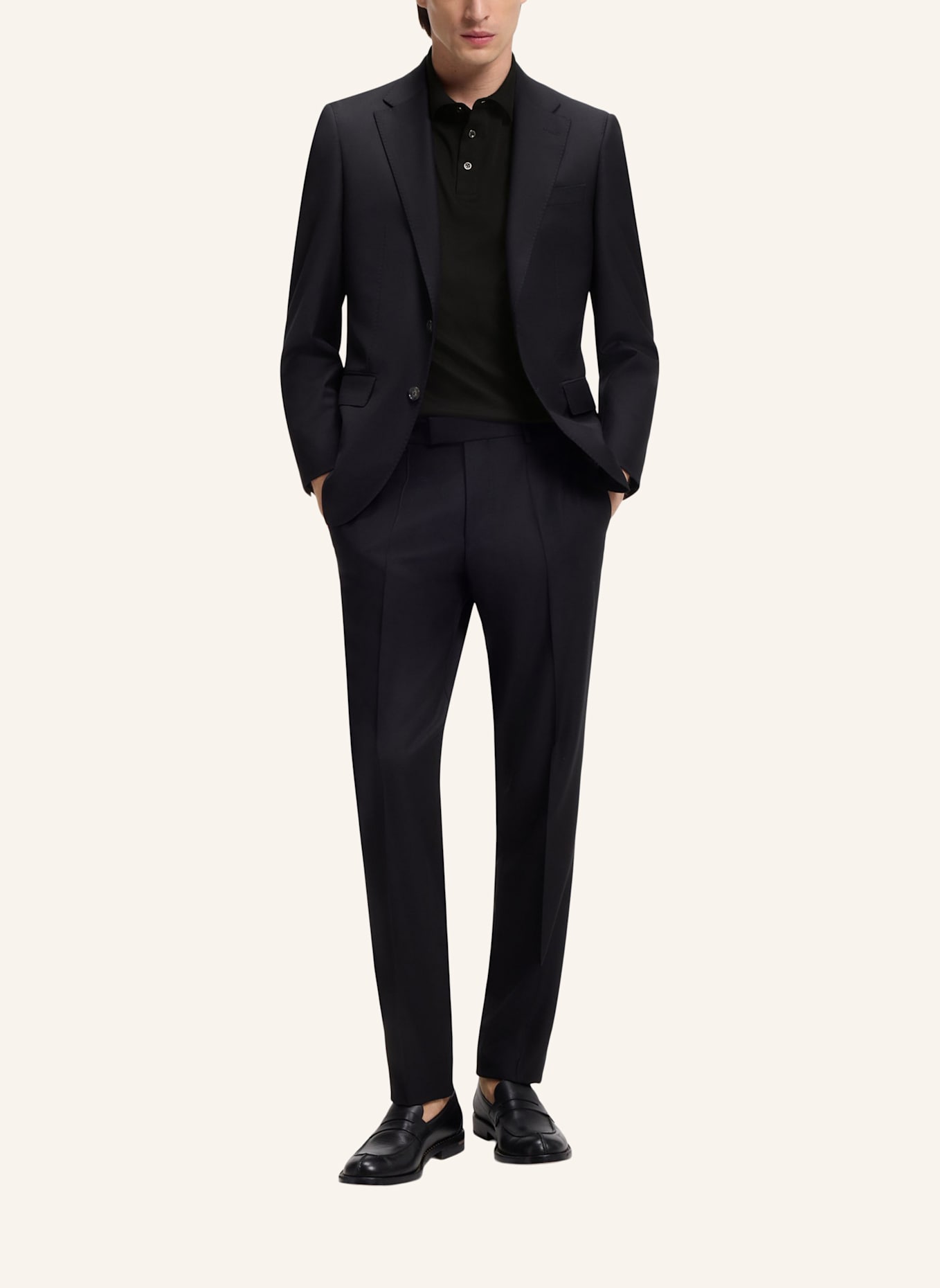 BOSS Poloshirt L-PERRY 14 Regular Fit: SCHWARZ