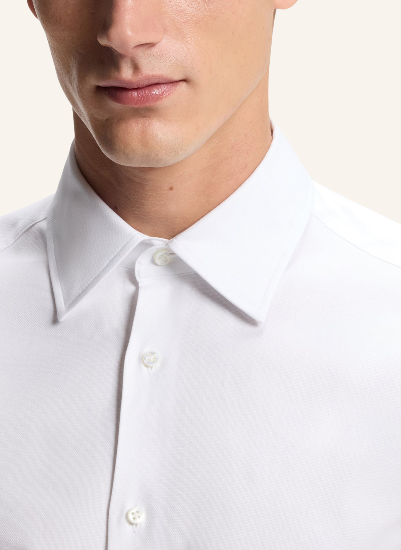 BOSS Business Hemd L-HAYS-KENT-C1-243 Slim Fit: WEISS