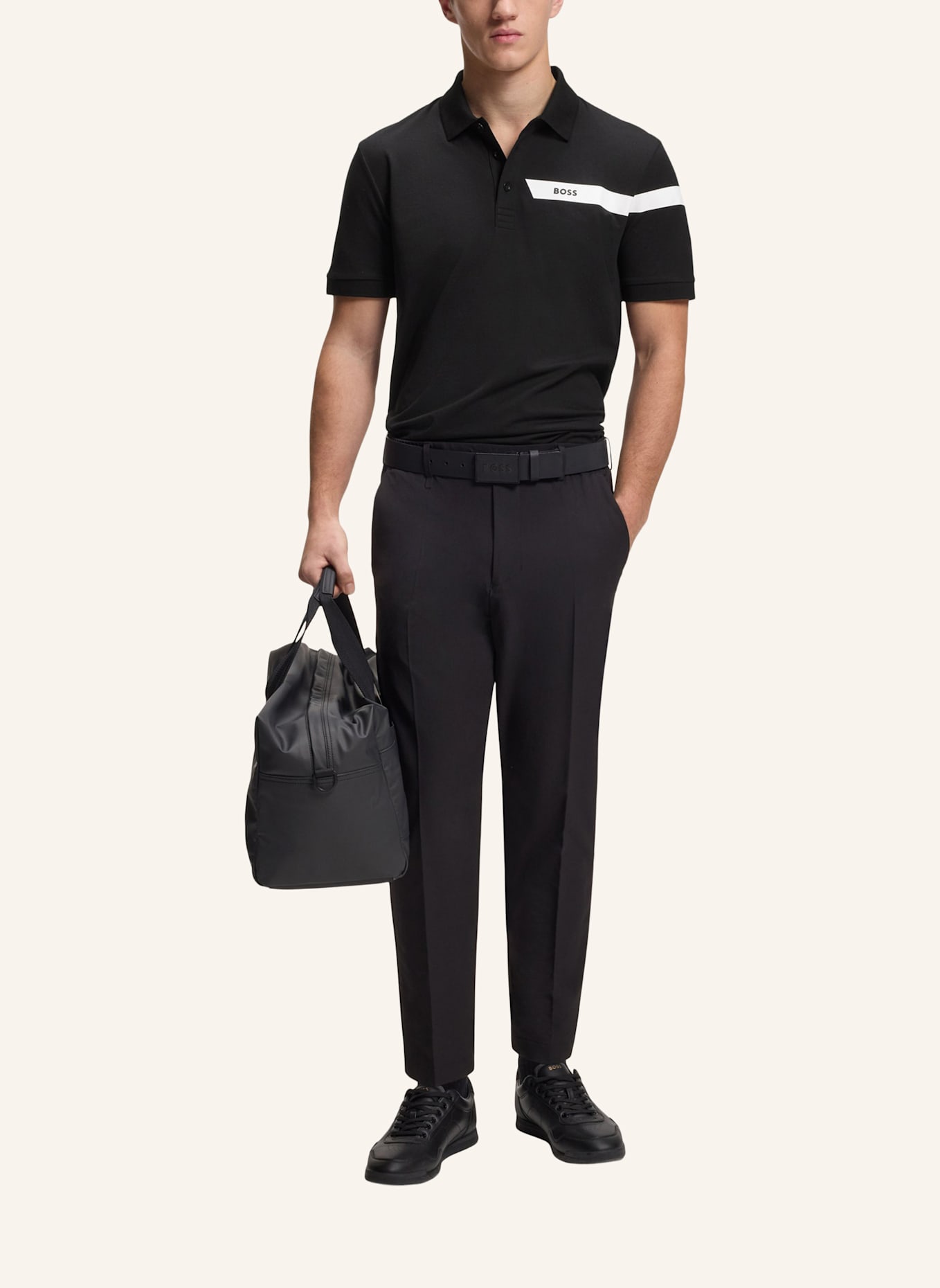 BOSS Poloshirt PADDY_IN Regular Fit: SCHWARZ