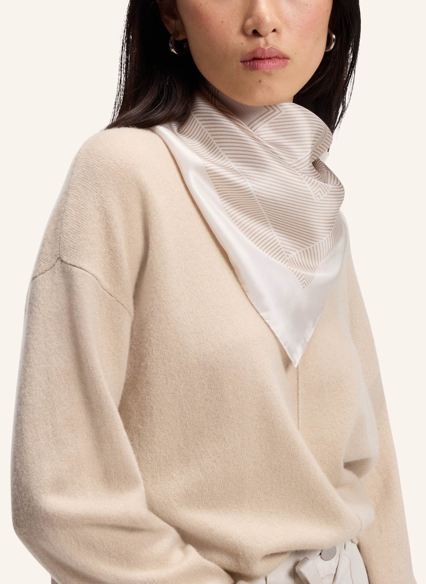 BOSS Seidentuch LAINY: BEIGE