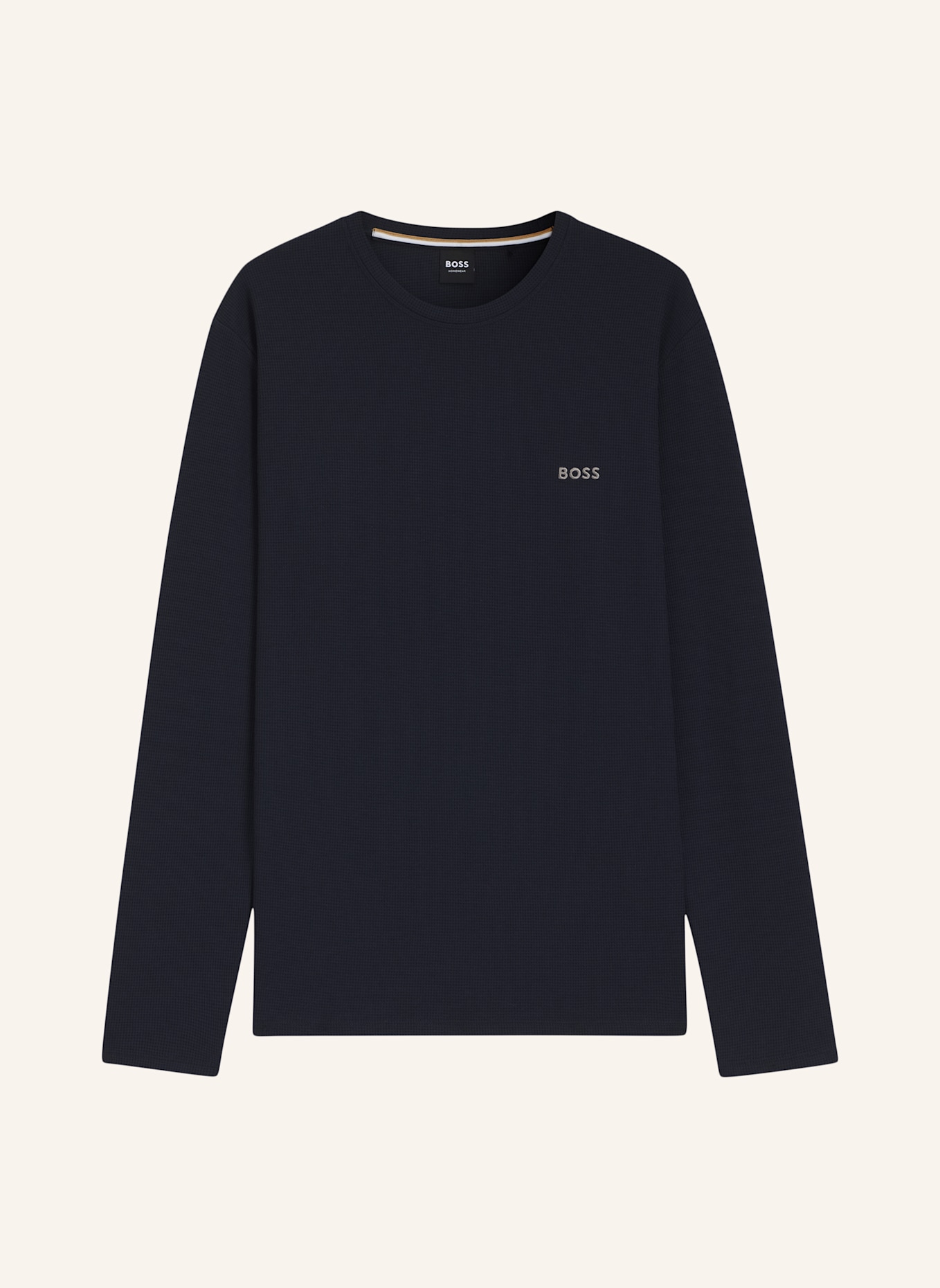 BOSS Schlafshirt WAFFLE: DUNKELBLAU