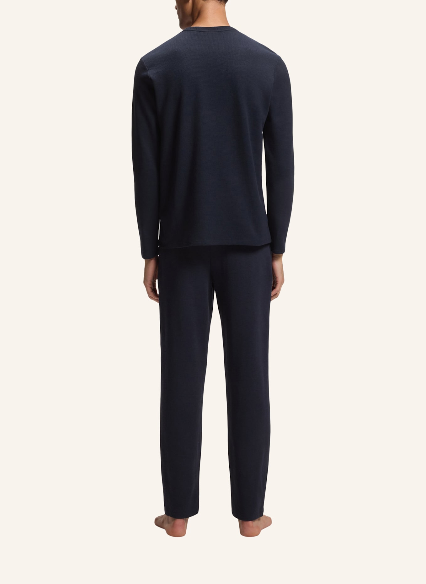 BOSS Schlafshirt WAFFLE: DUNKELBLAU