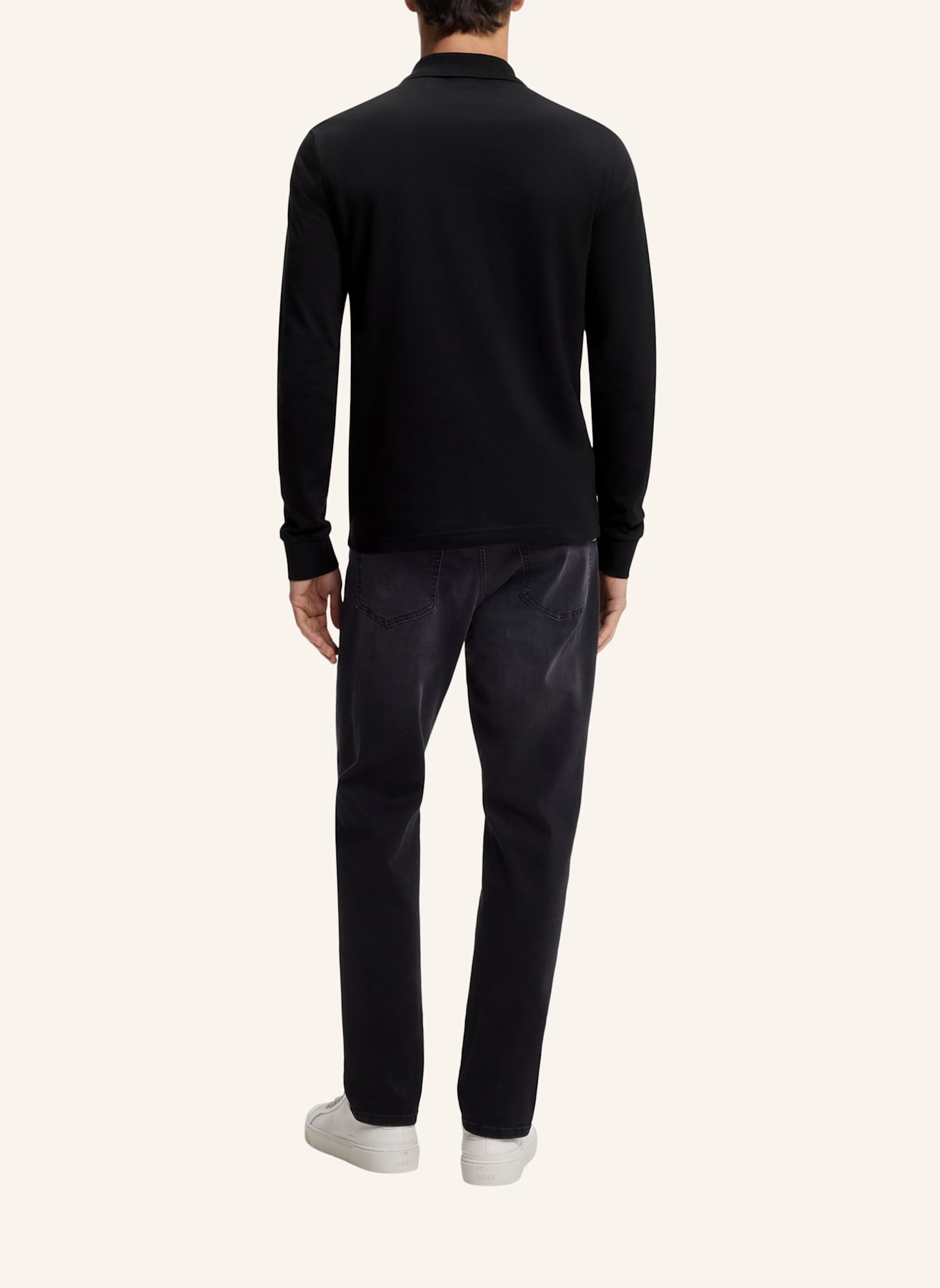 BOSS Piqué-Poloshirt PASSERBY Slim Fit: SCHWARZ