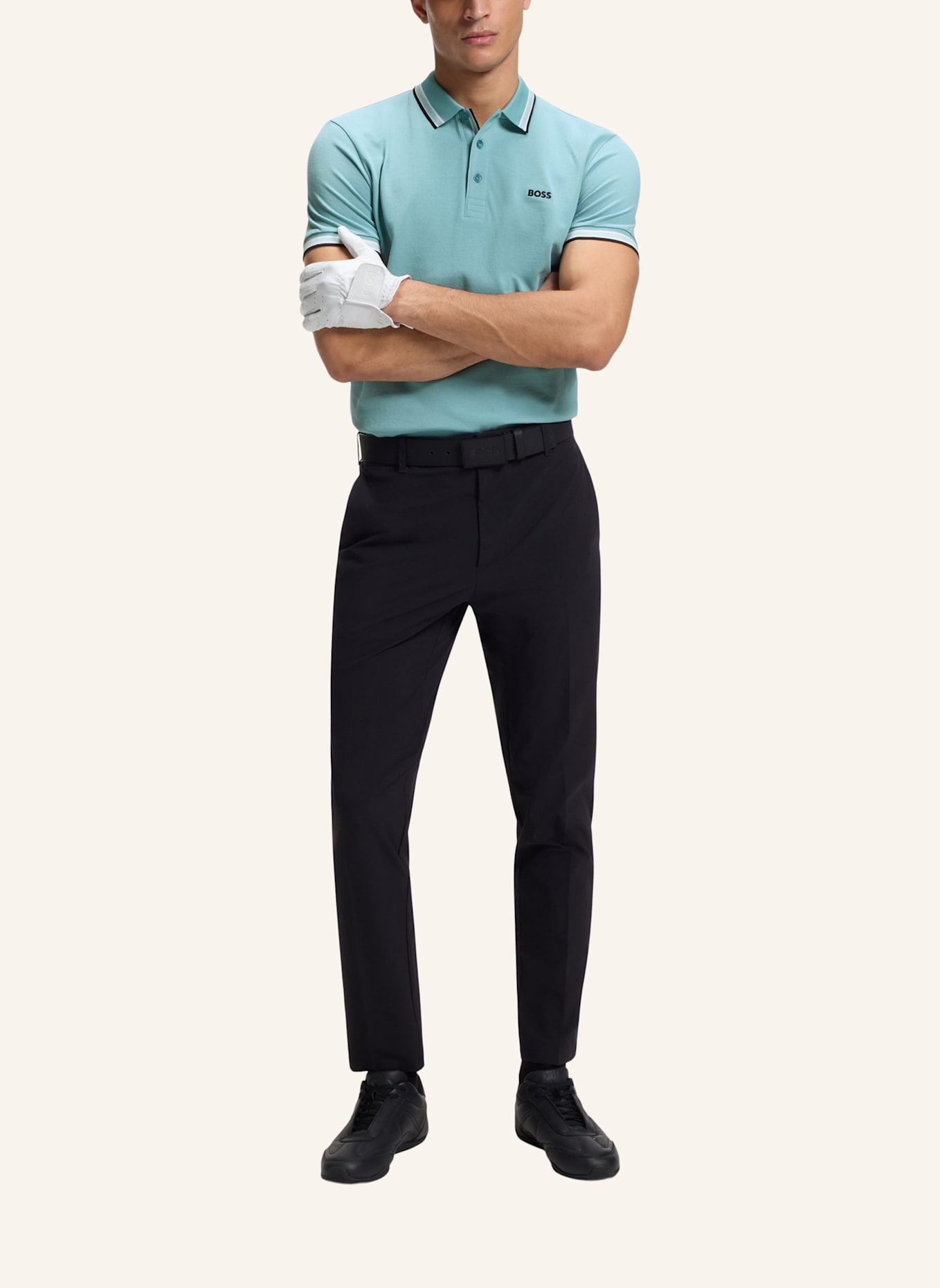 BOSS Piqué-Poloshirt PADDY CURVED Regular Fit: TÜRKIS