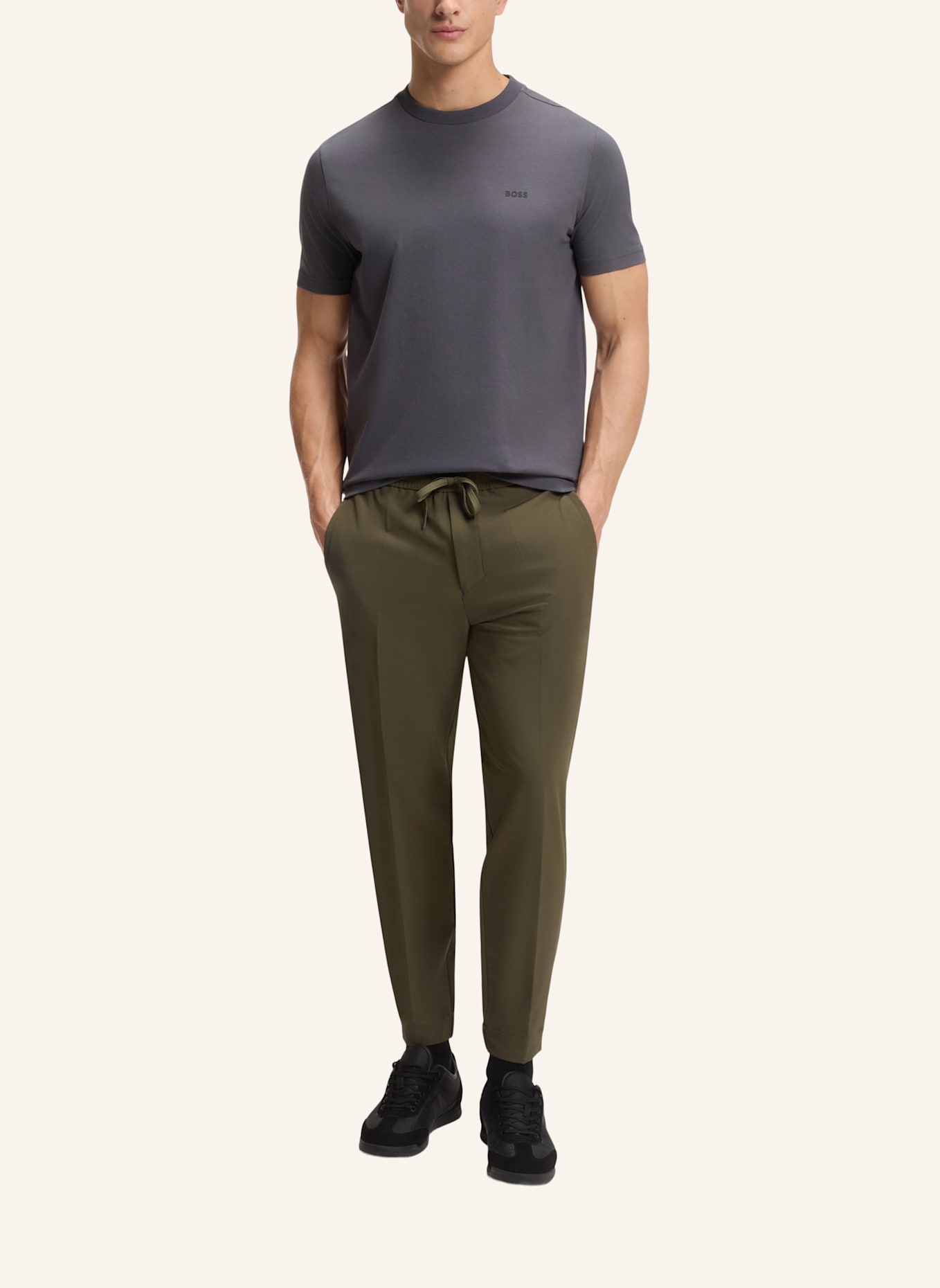 BOSS Chino FLEX Tapered Fit: GRÜN