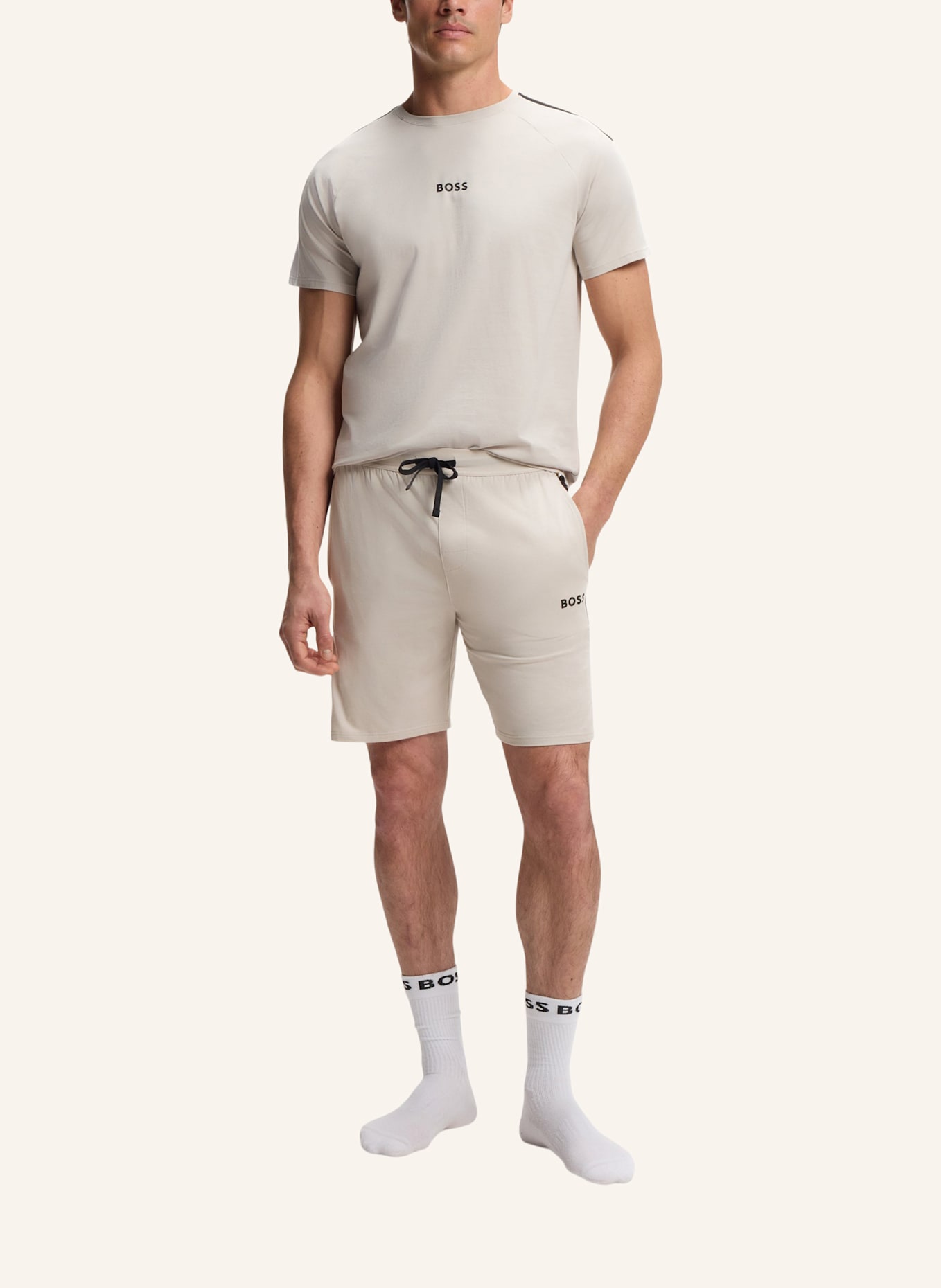 BOSS Pyjamas Unterteil BALANCE SHORTS: HELLGRAU