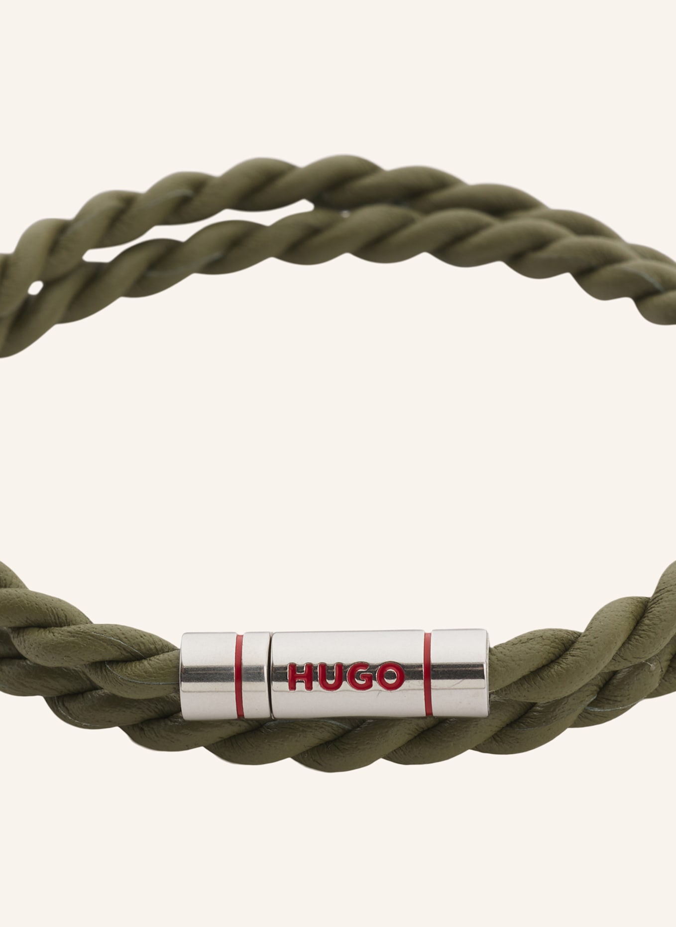 HUGO Armband E-DOUBLEBRAID4-BRA: HELLGRÜN