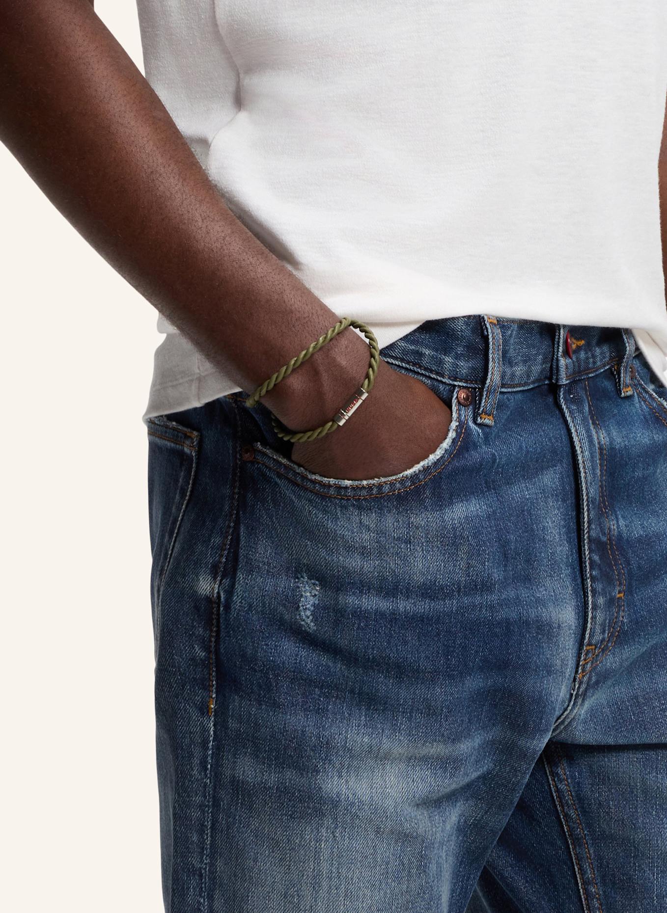 HUGO Armband E-DOUBLEBRAID4-BRA: HELLGRÜN