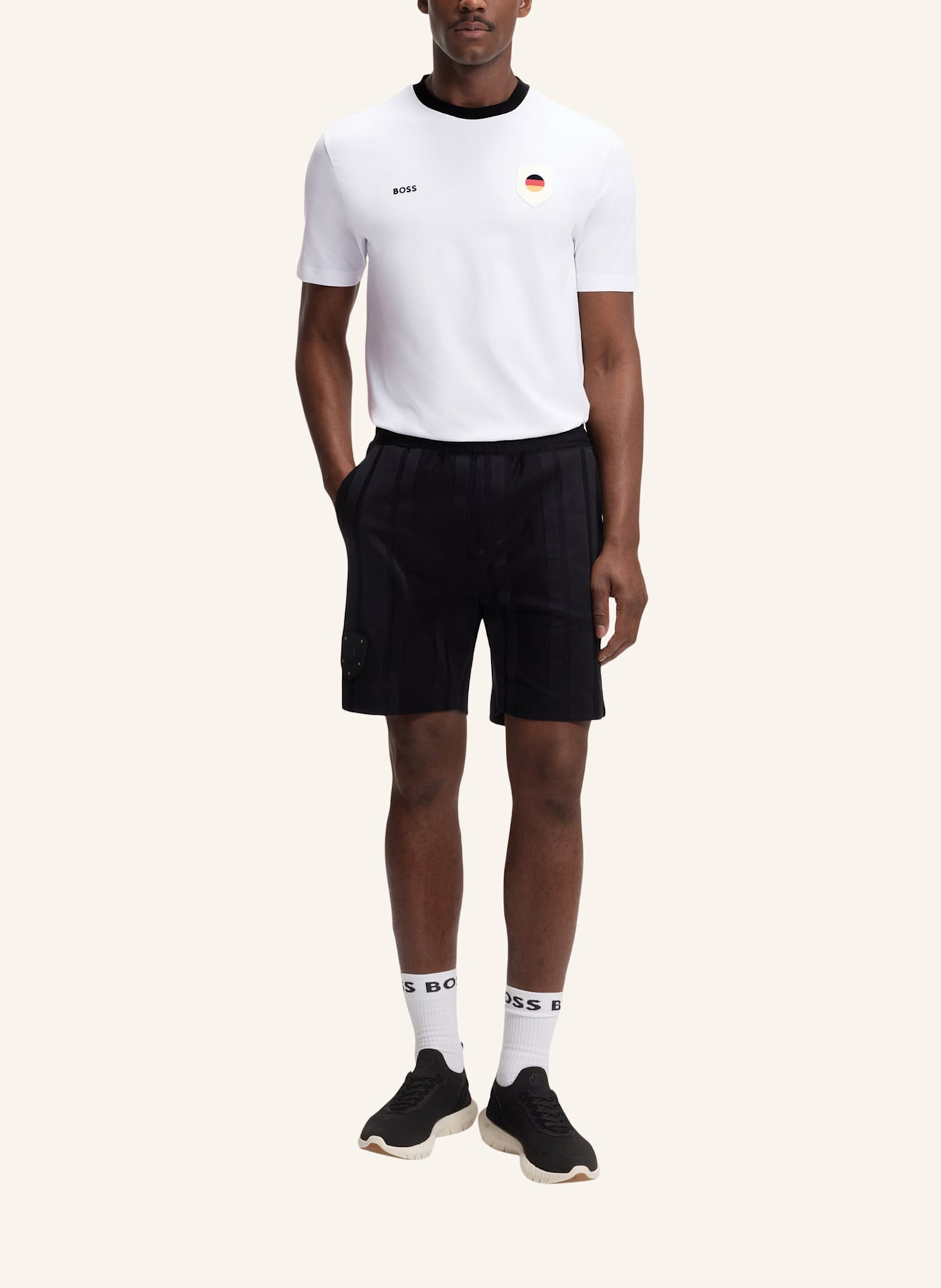 BOSS T-Shirt TS_BB BC LUX TEE Regular Fit: WEISS