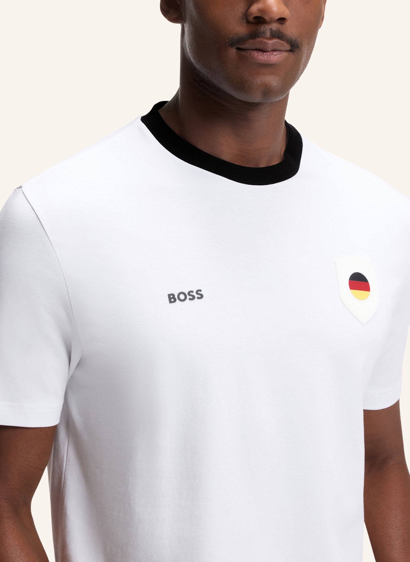 BOSS T-Shirt TS_BB BC LUX TEE Regular Fit: WEISS