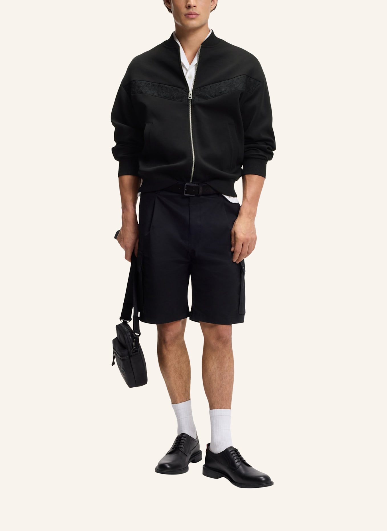 HUGO Sweatshirt DROMZIP Oversize Fit: SCHWARZ