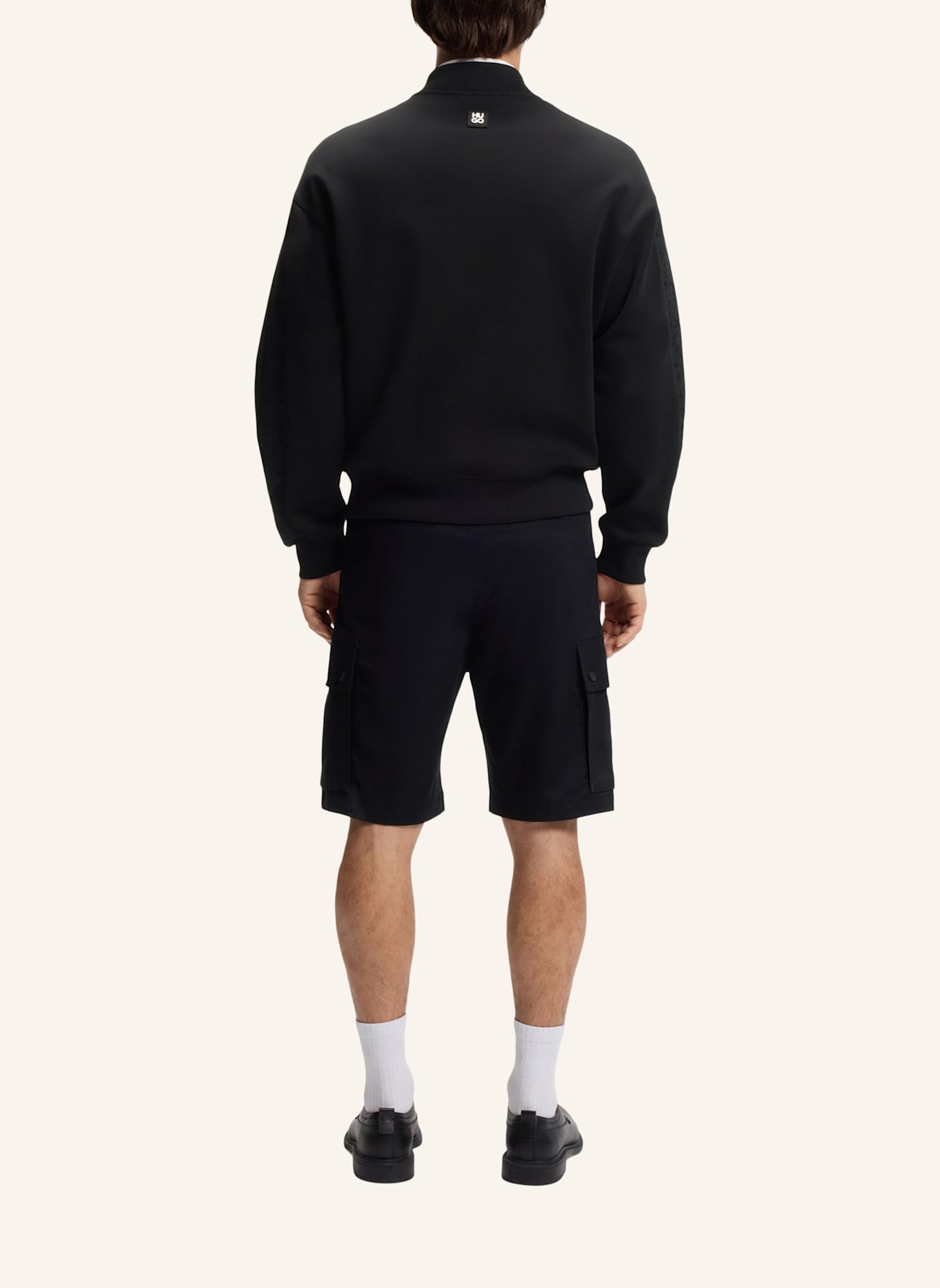 HUGO Sweatshirt DROMZIP Oversize Fit: SCHWARZ