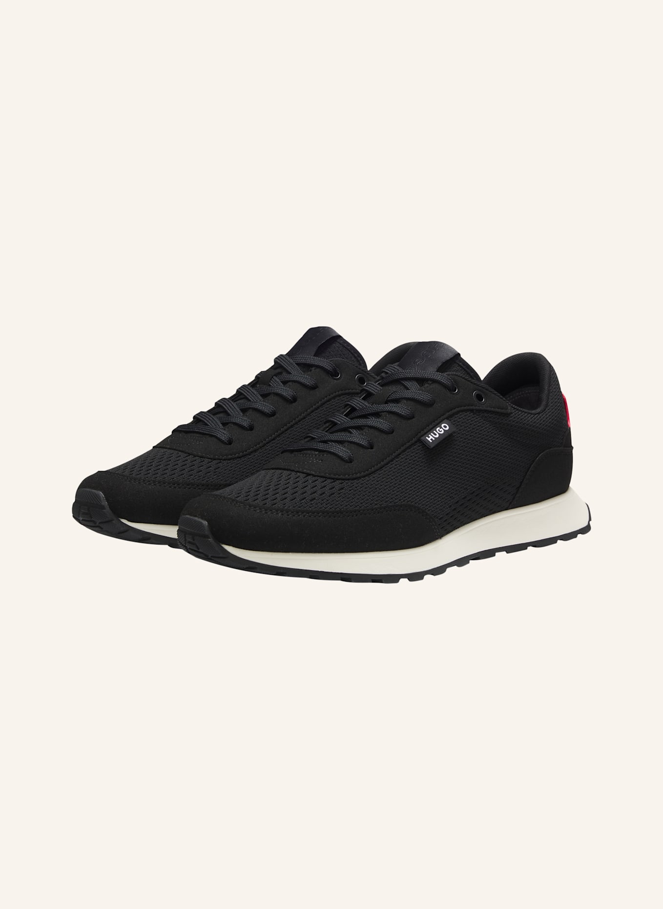 HUGO Sneaker ICELIN_RUNN_KNMF: SCHWARZ