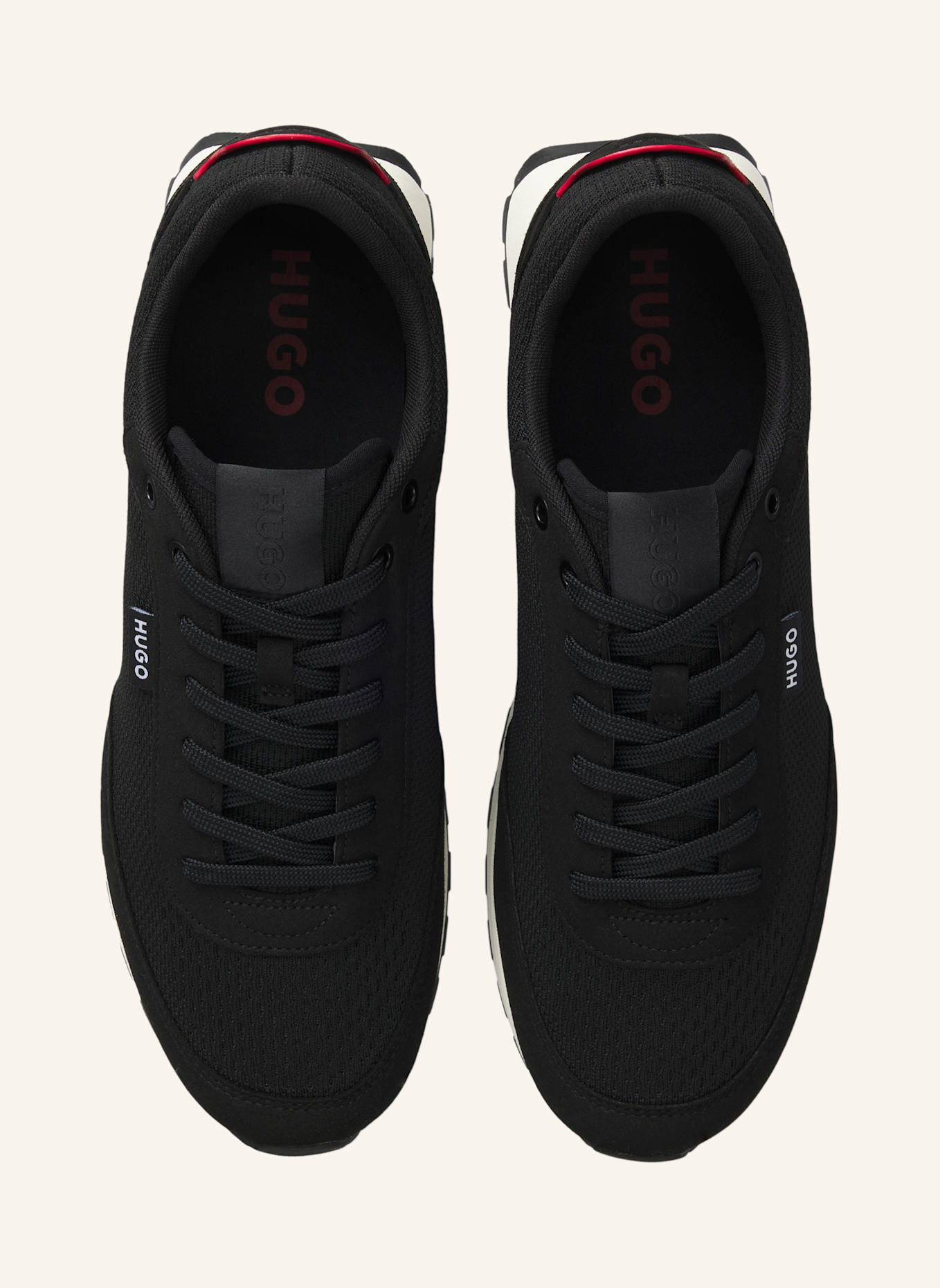HUGO Sneaker ICELIN_RUNN_KNMF: SCHWARZ