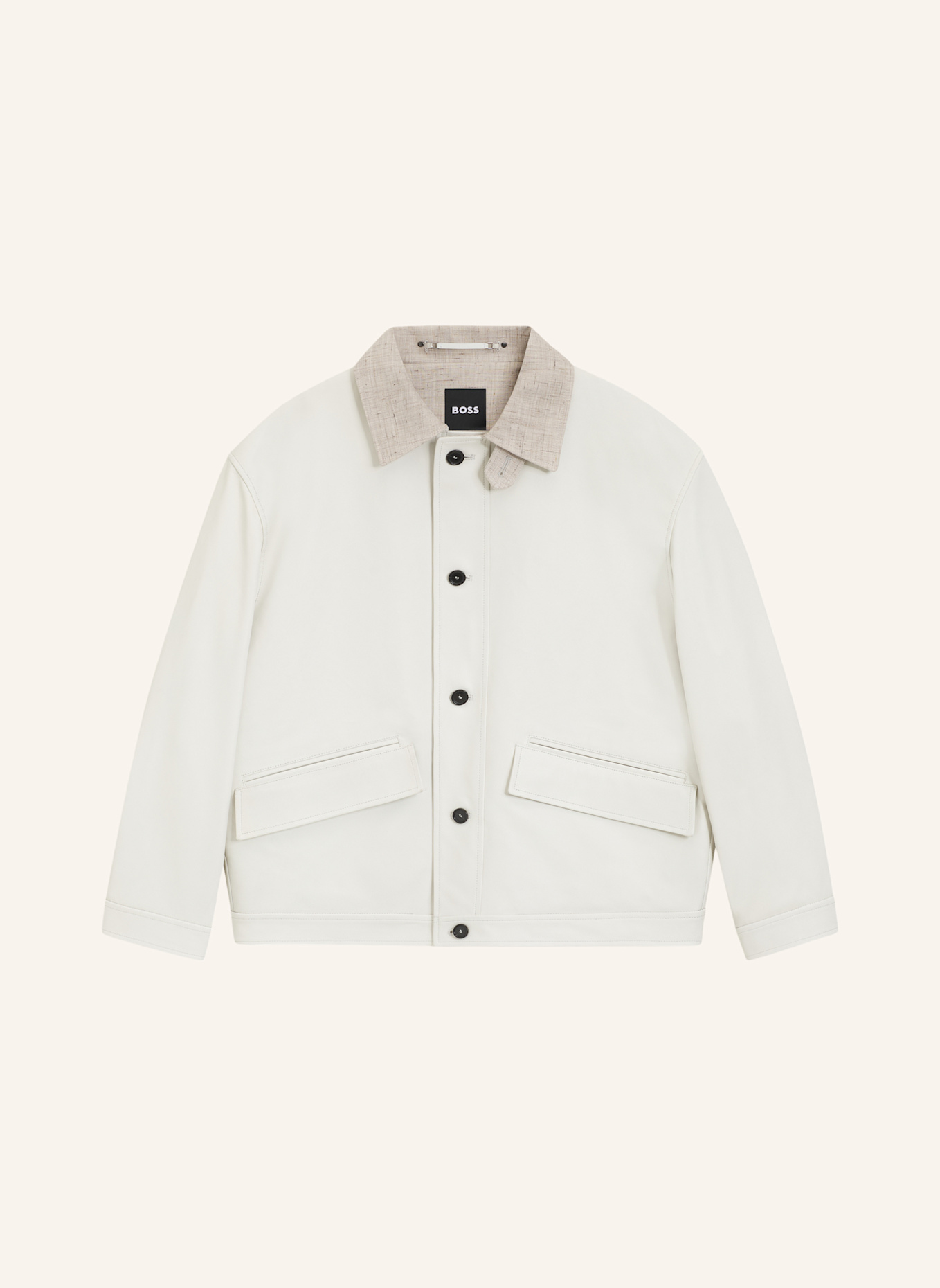 BOSS Lederjacke CLEAK_RW: WEISS