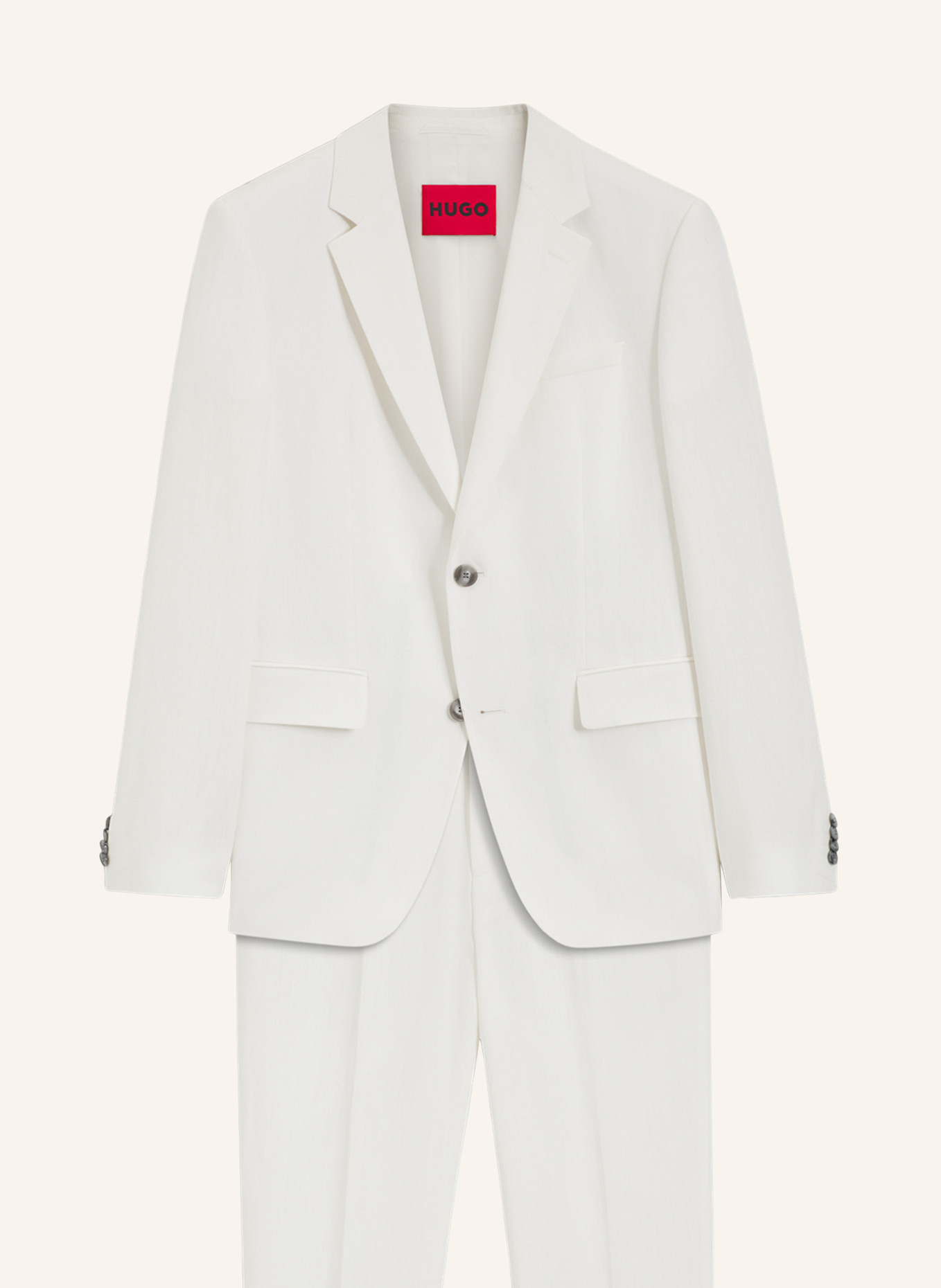 HUGO Business Anzug HENRY-GETLIN253X Slim Fit: WEISS