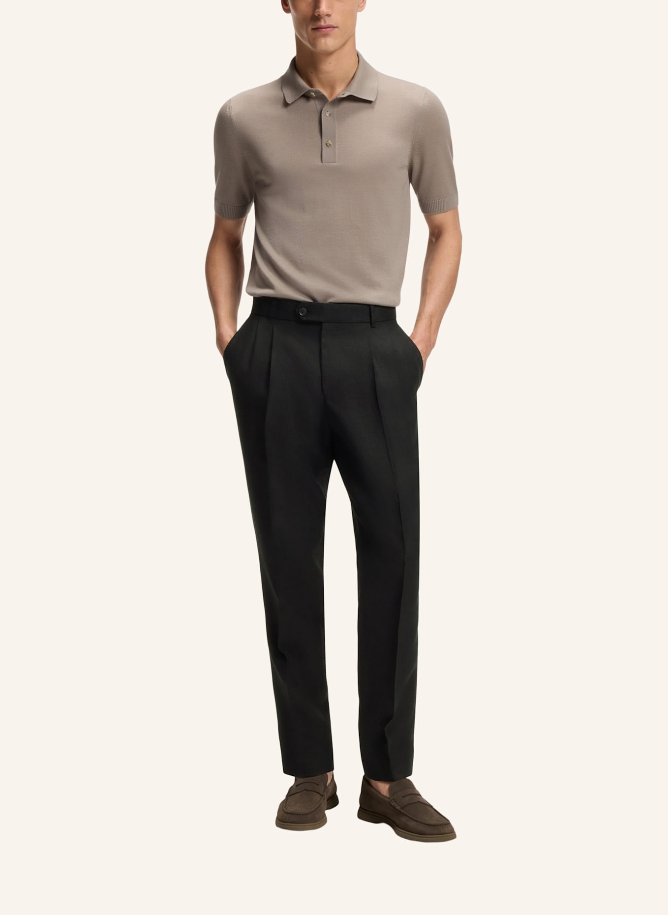 BOSS Business Hose C-PERIN-DPL-262_ME Tapered Fit: SCHWARZ