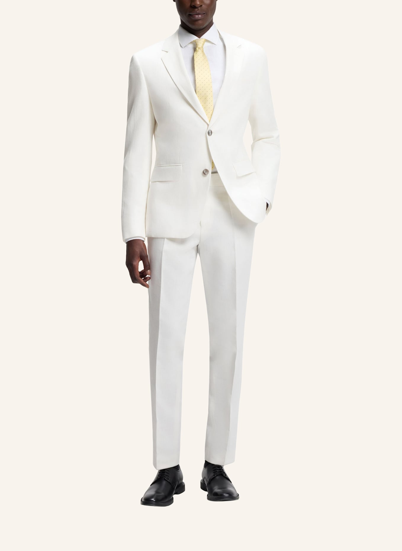 HUGO Business Anzug HENRY-GETLIN253X Slim Fit: WEISS