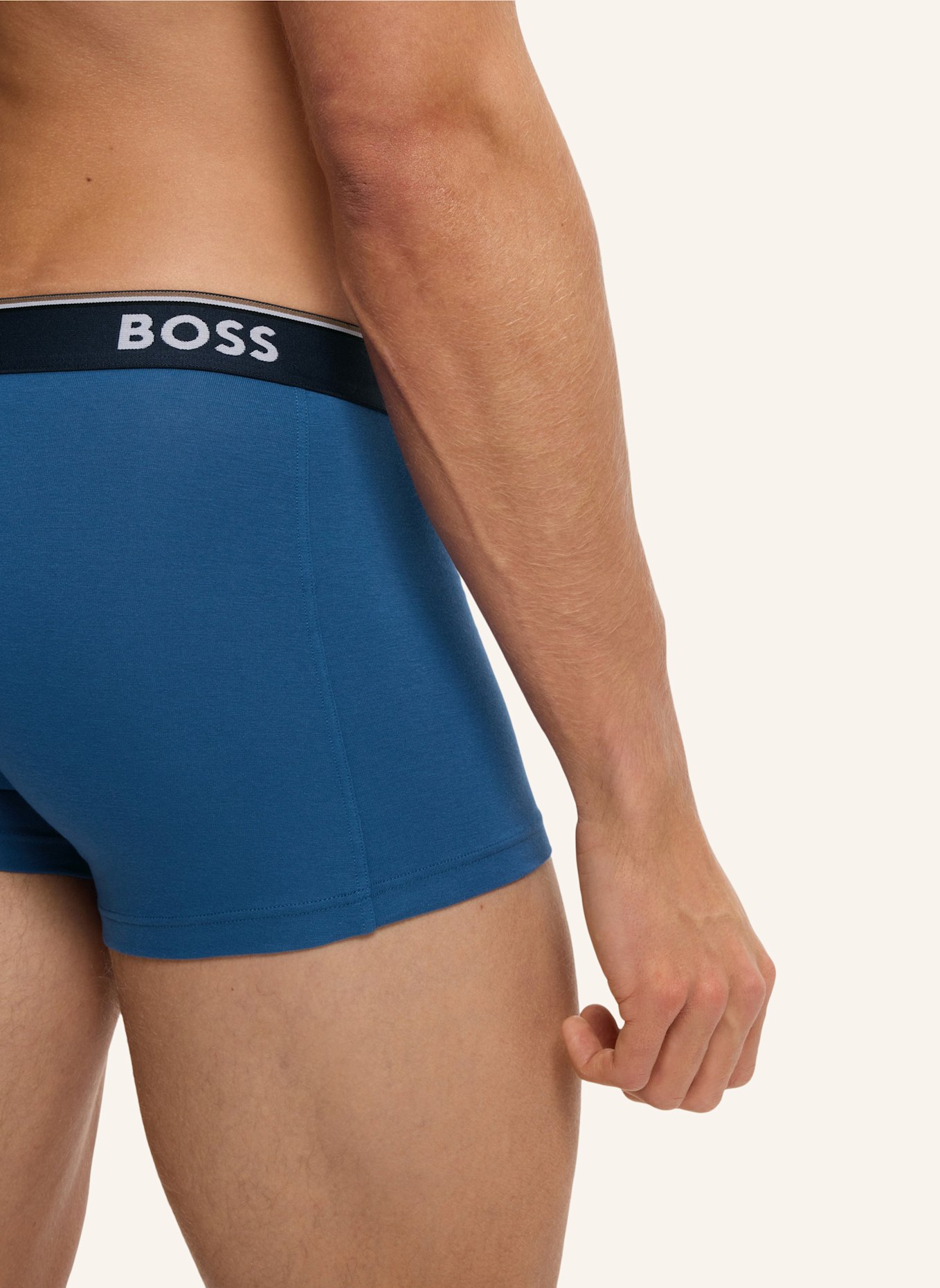 BOSS Boxershort TRUNK 3P POWER DESIG: BLAU