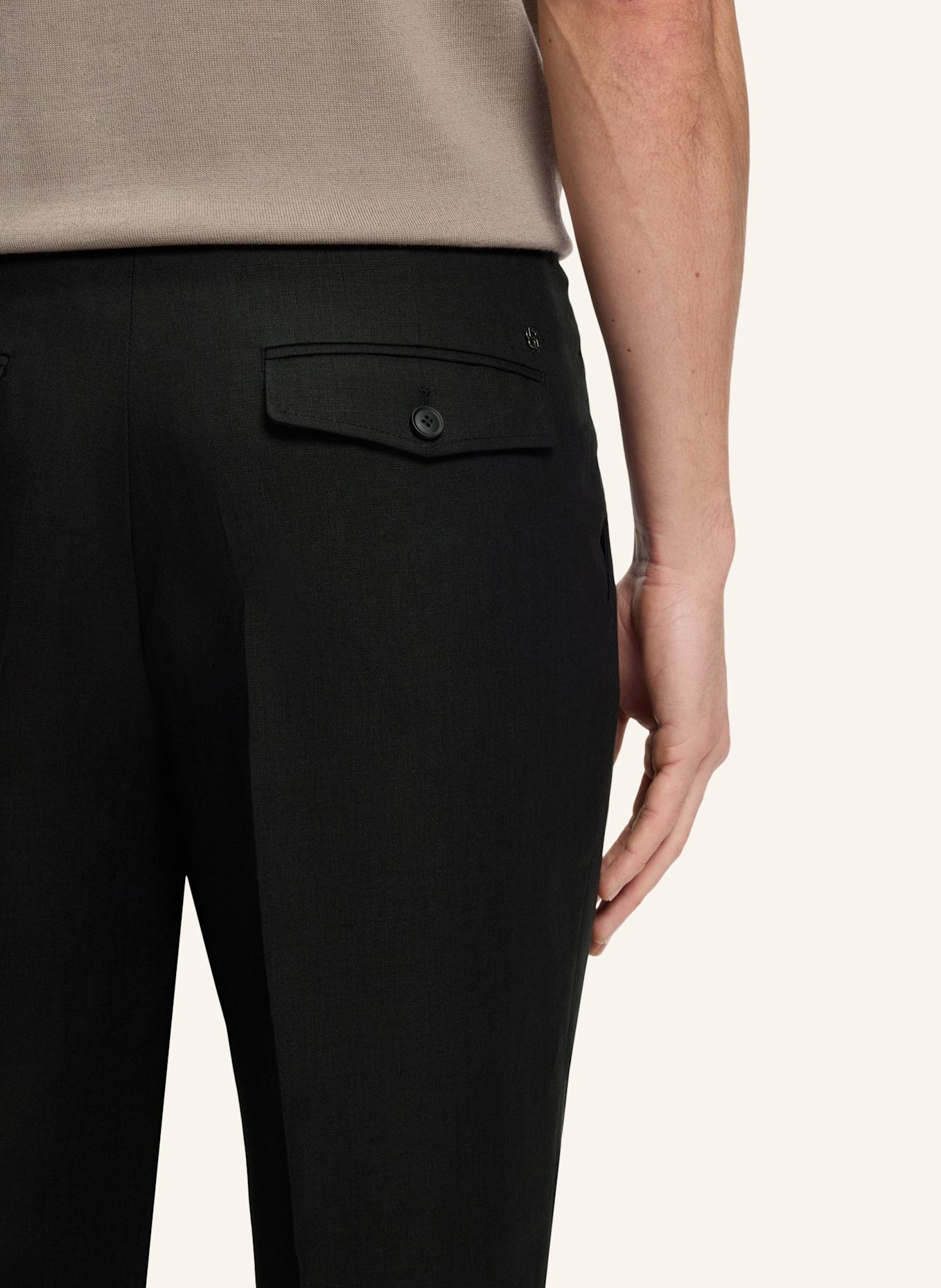 BOSS Business Hose C-PERIN-DPL-262_ME Tapered Fit: SCHWARZ