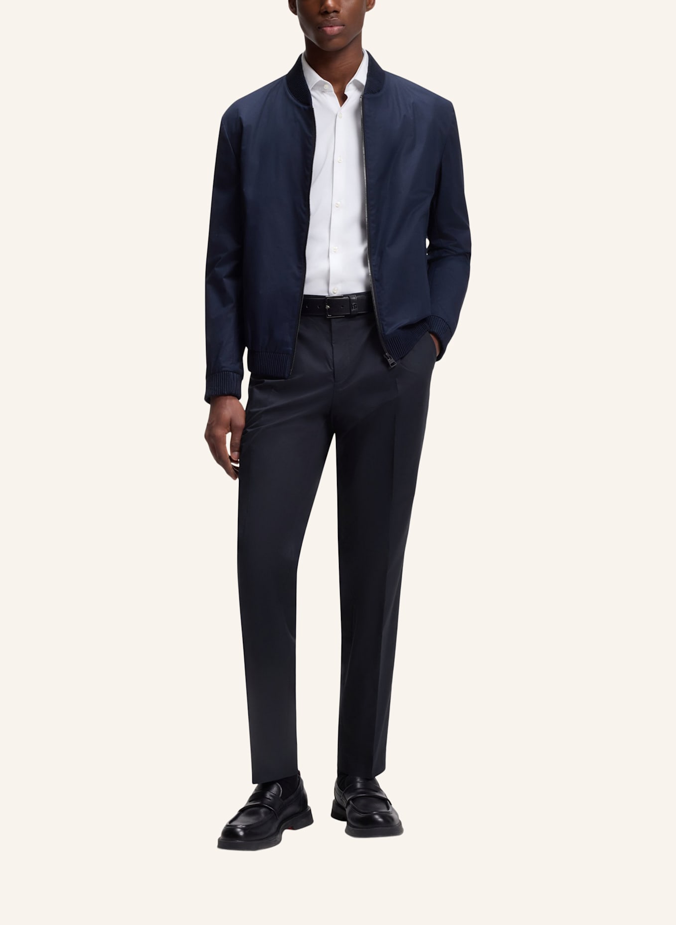 HUGO Business Hose GENRICH262X Slim Fit: DUNKELBLAU